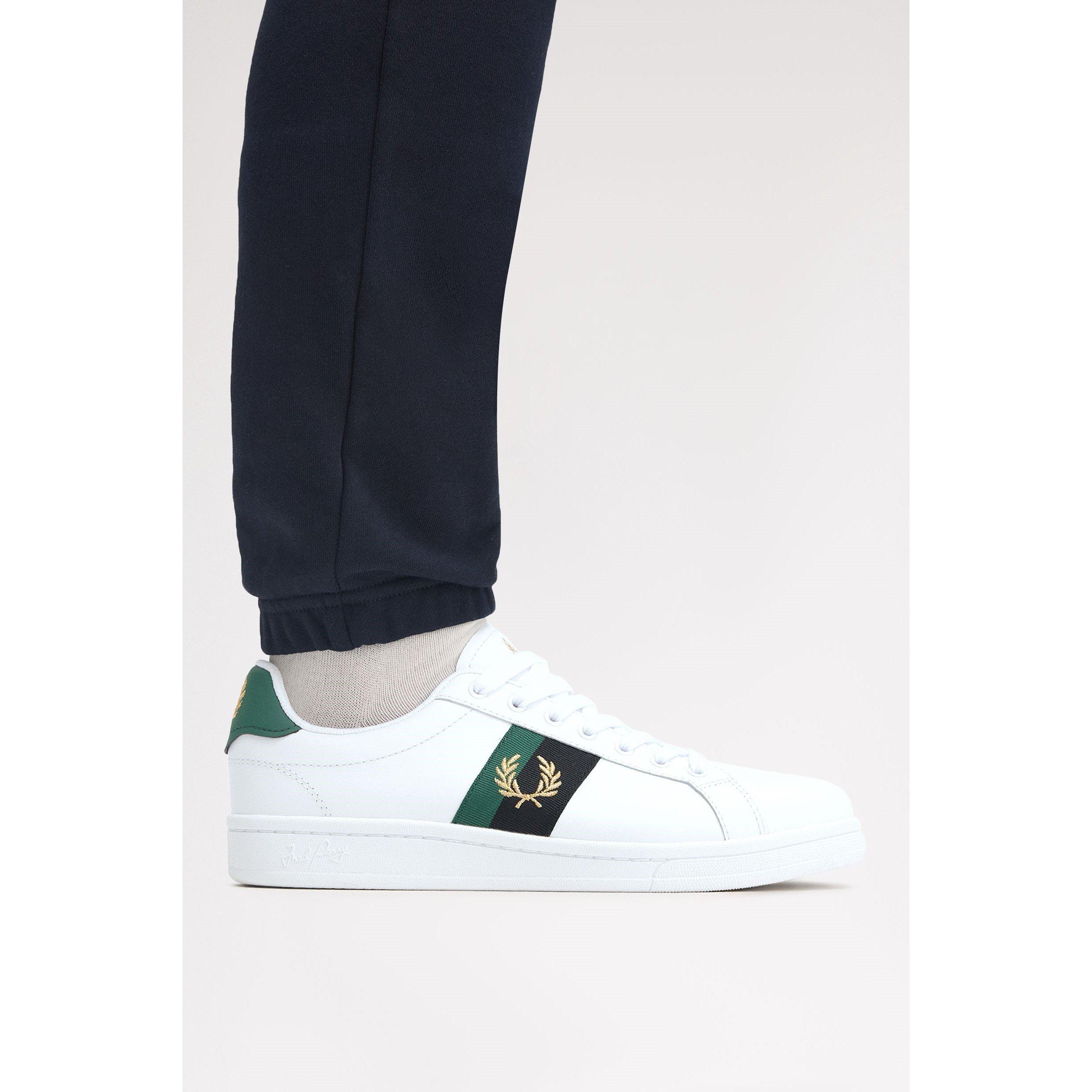 White - Fred Perry - Men's Band Fluer Low-Top Trainers - 3