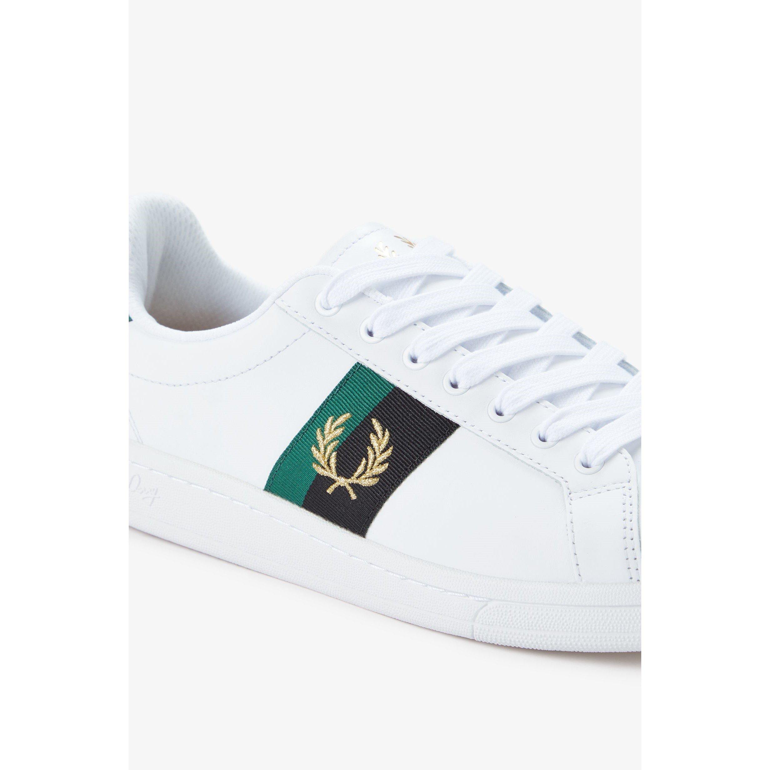 White - Fred Perry - Men's Band Fluer Low-Top Trainers - 5
