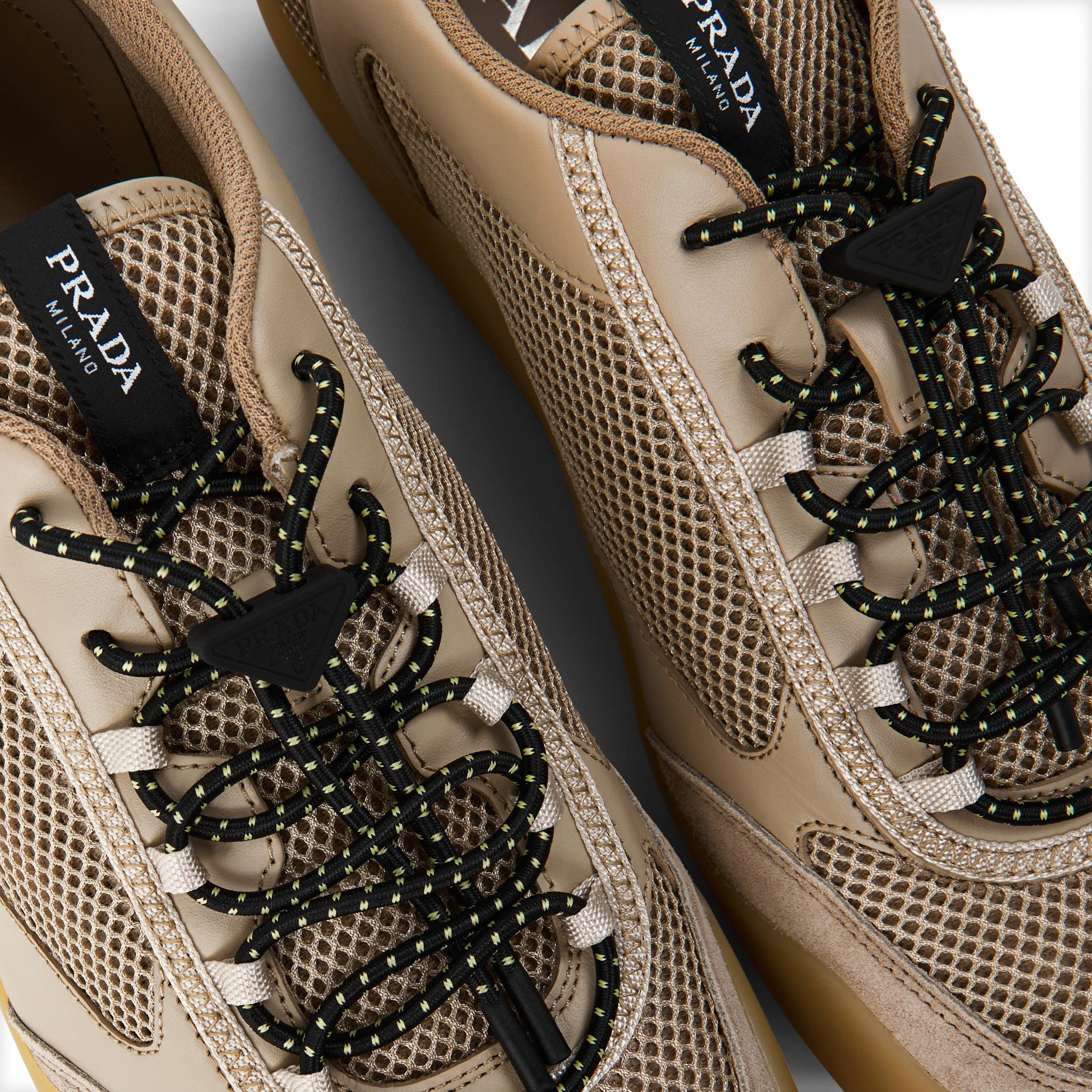 Desert/Beige - Prada - Men's Speedrock Mesh Low-Top Trainers - 3