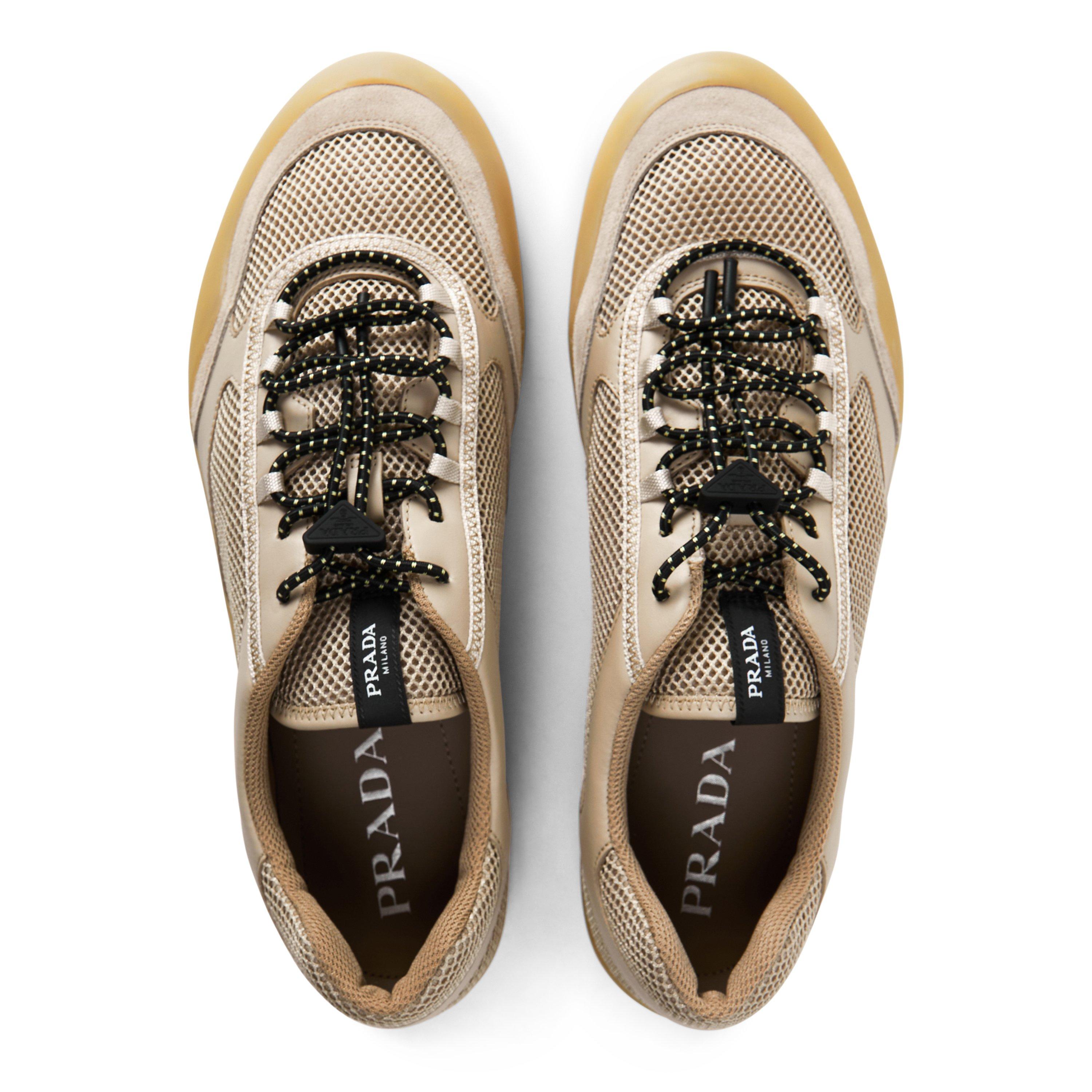 Desert/Beige - Prada - Men's Speedrock Mesh Low-Top Trainers - 4