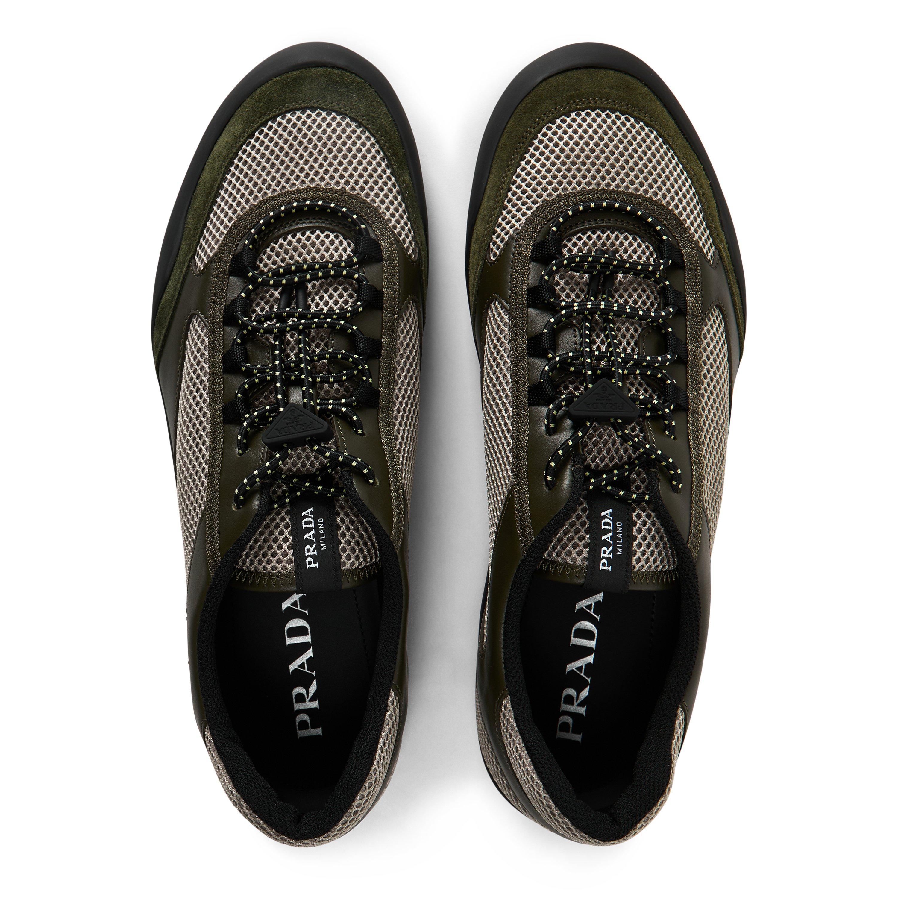 Military Green - Prada - Men's Speedrock Mesh Low-Top Trainers - 5