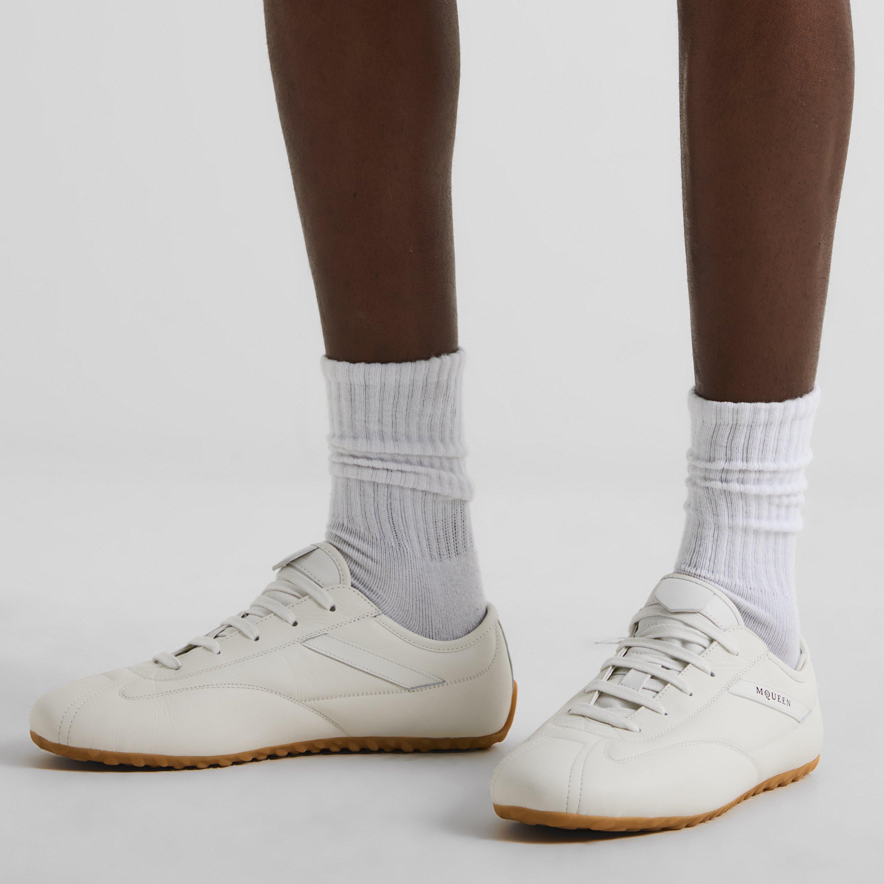 White - Alexander McQueen - Men's Leather Boxing Low-Top Trainers - 3