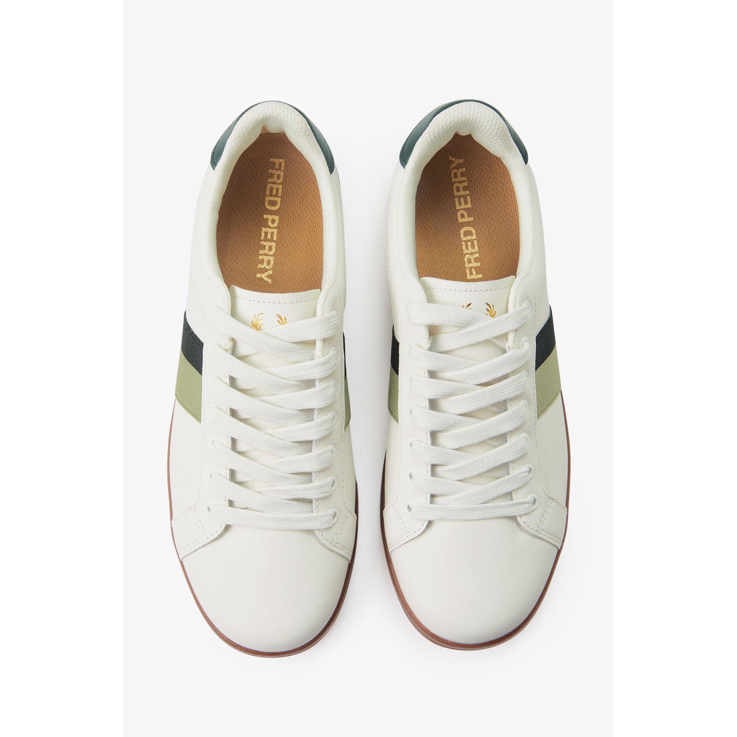 Light Ecru 760 - Fred Perry - Men's Leather Low-Top Trainers - 3