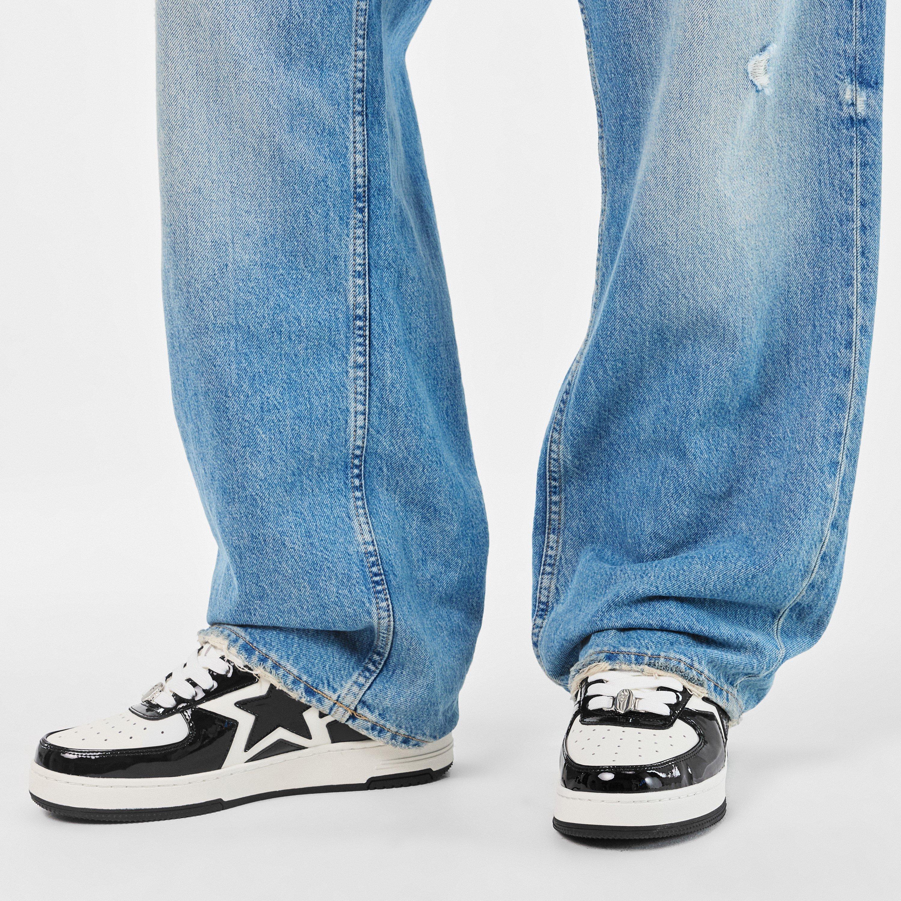 Black/White - A Bathing Ape - Men's Sta Low-Top Trainers - 3