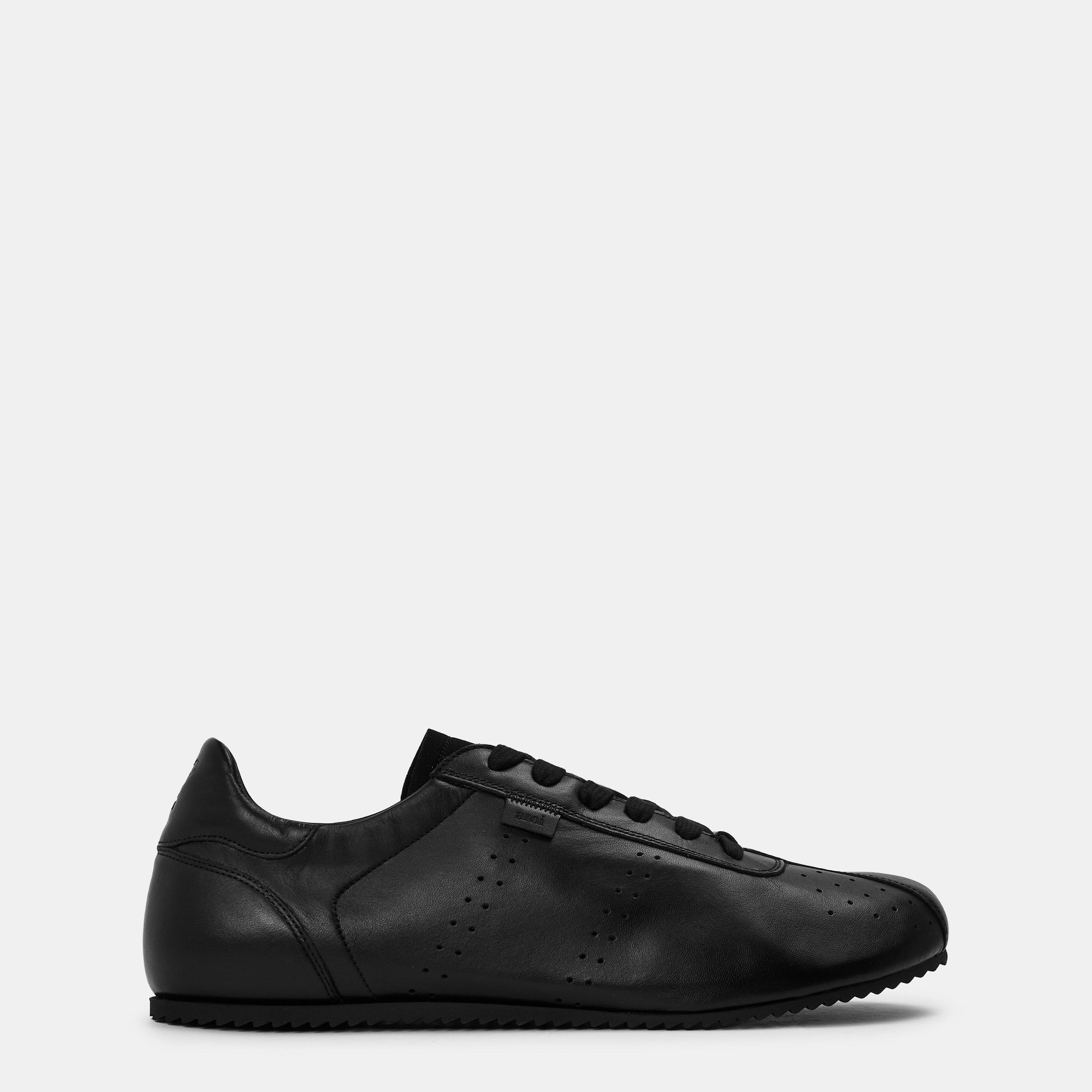 Black - Ami Paris - Men's Nappa Low-Top Trainers - 1