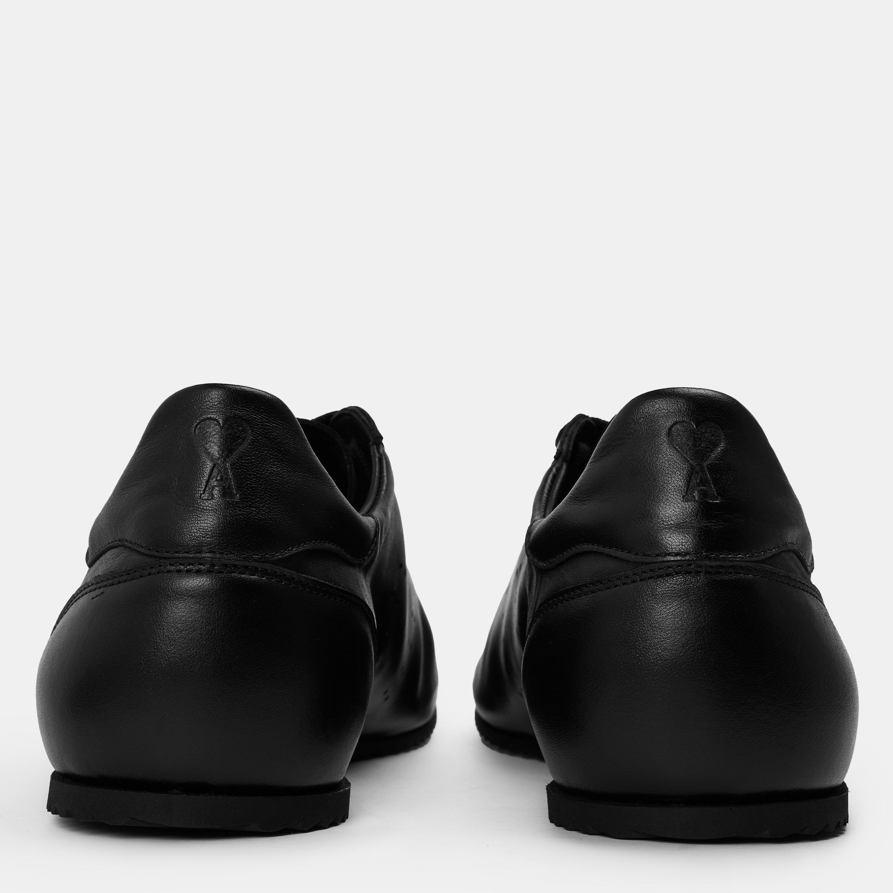 Black - Ami Paris - Men's Nappa Low-Top Trainers - 4