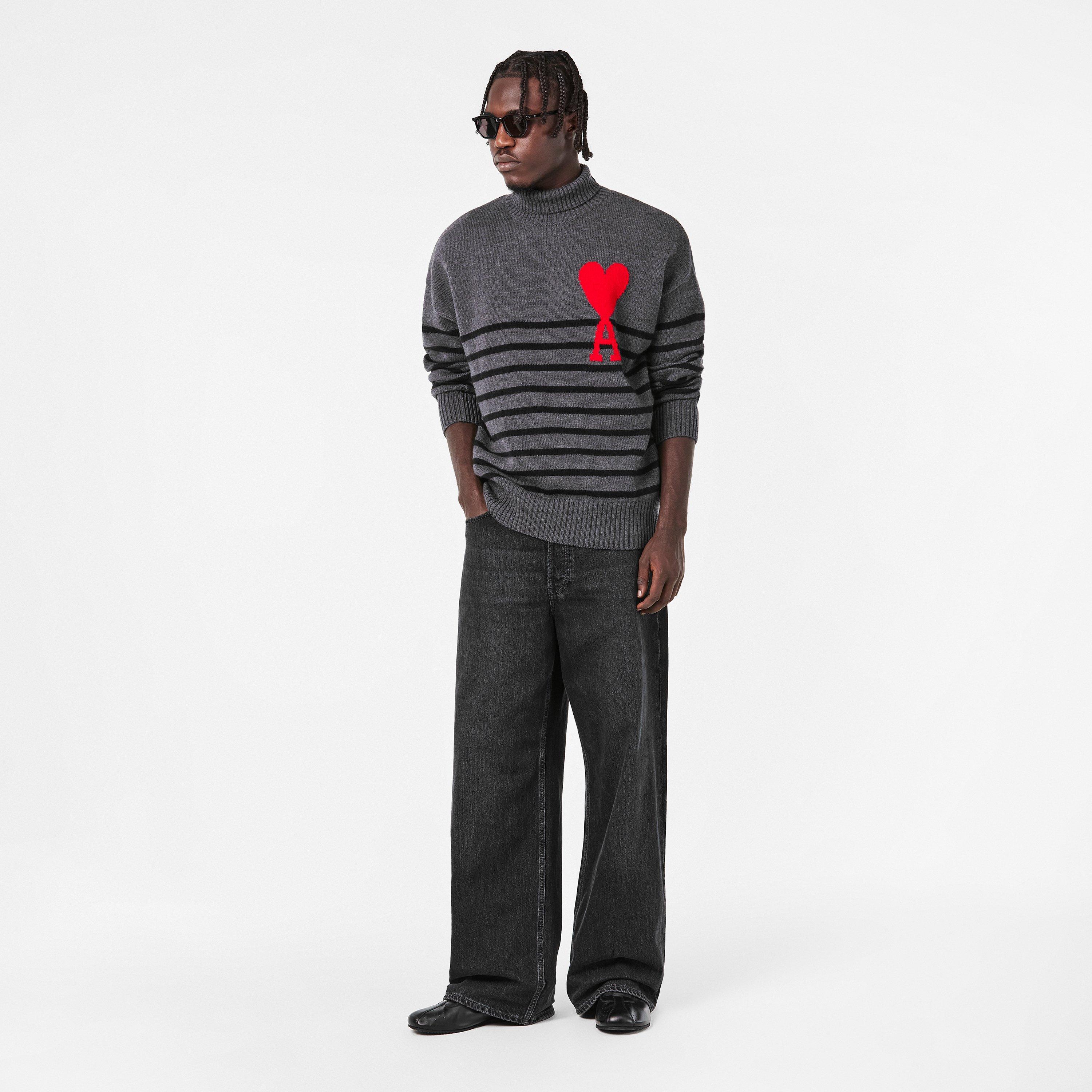 Black - Ami Paris - Men's Nappa Low-Top Trainers - 6