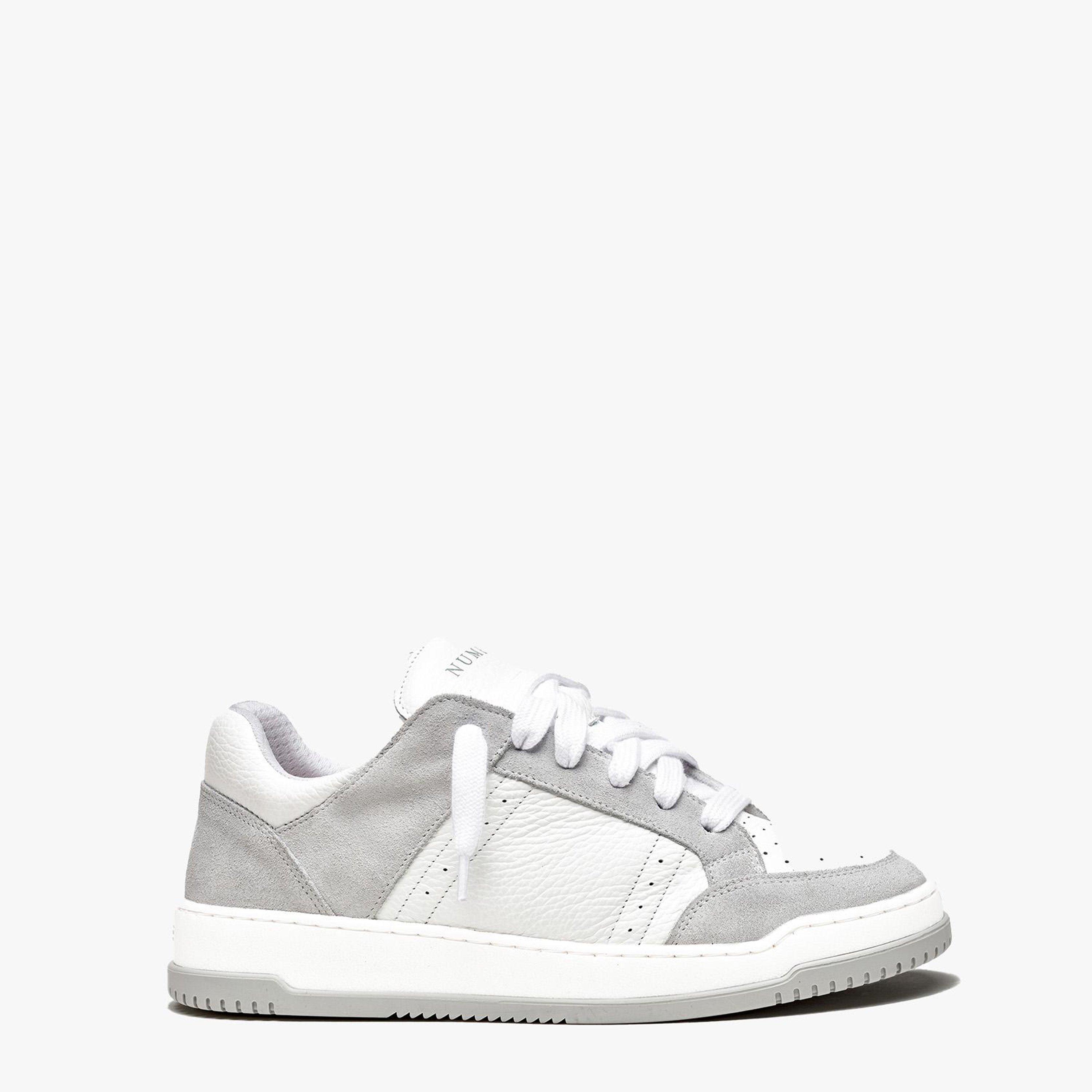 Grey/White - Numeris - Men's Textile Low-Top Trainers - 1
