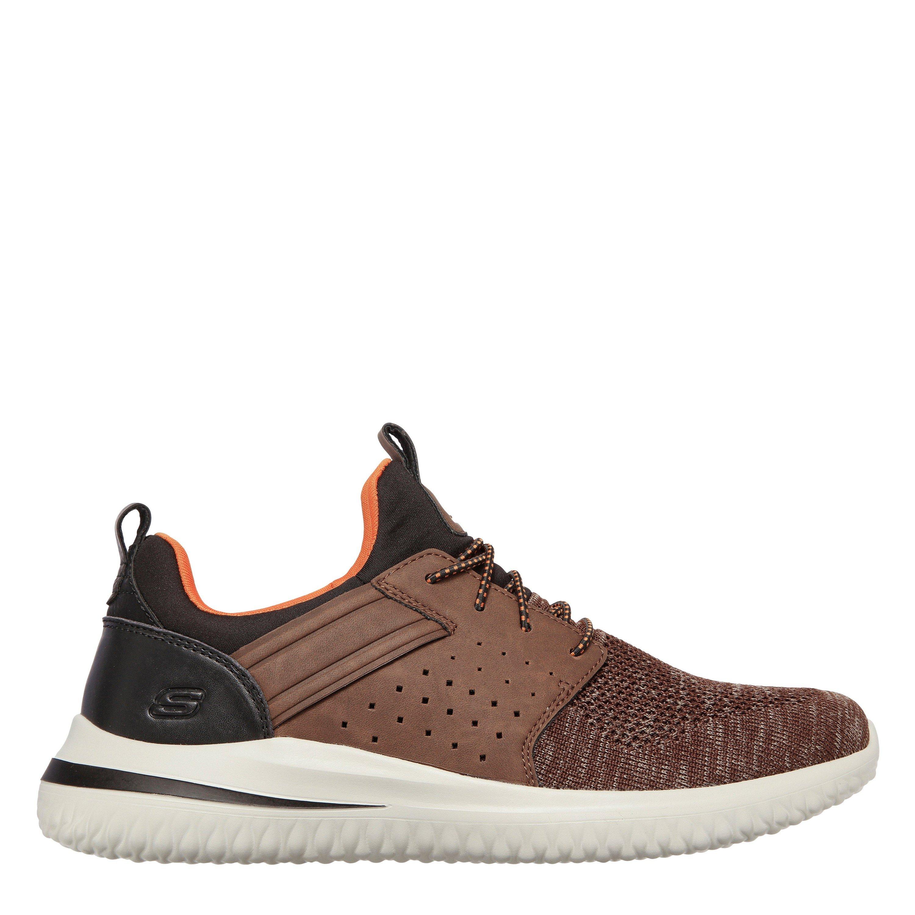 Skechers Men's Delson Cicada Low-Top Trainers - Chocolate - 6 (39.5)