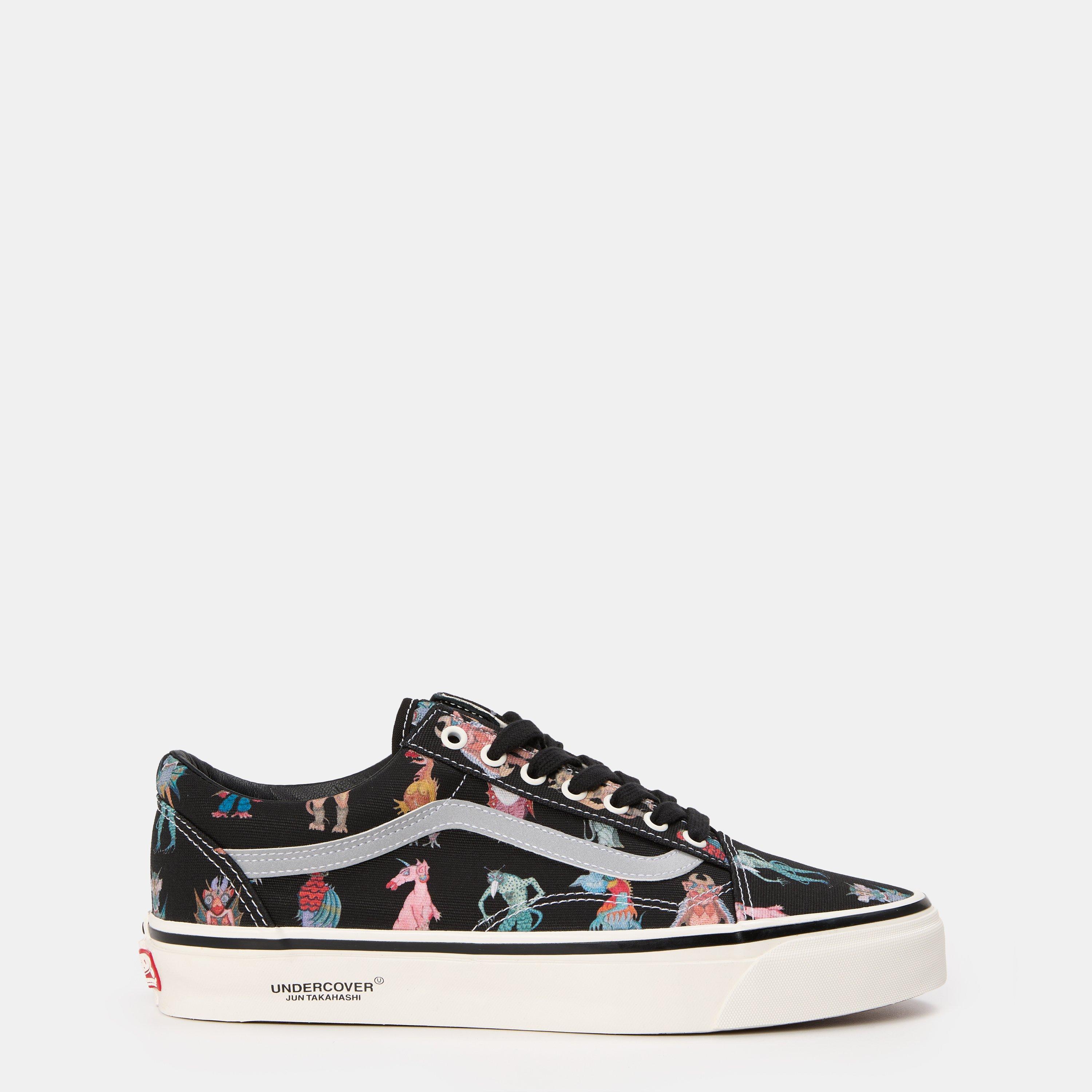 Vans Men's Old Skool Canvas Lace Up Low-Top Trainers - Monster Black - Size 10 (45)