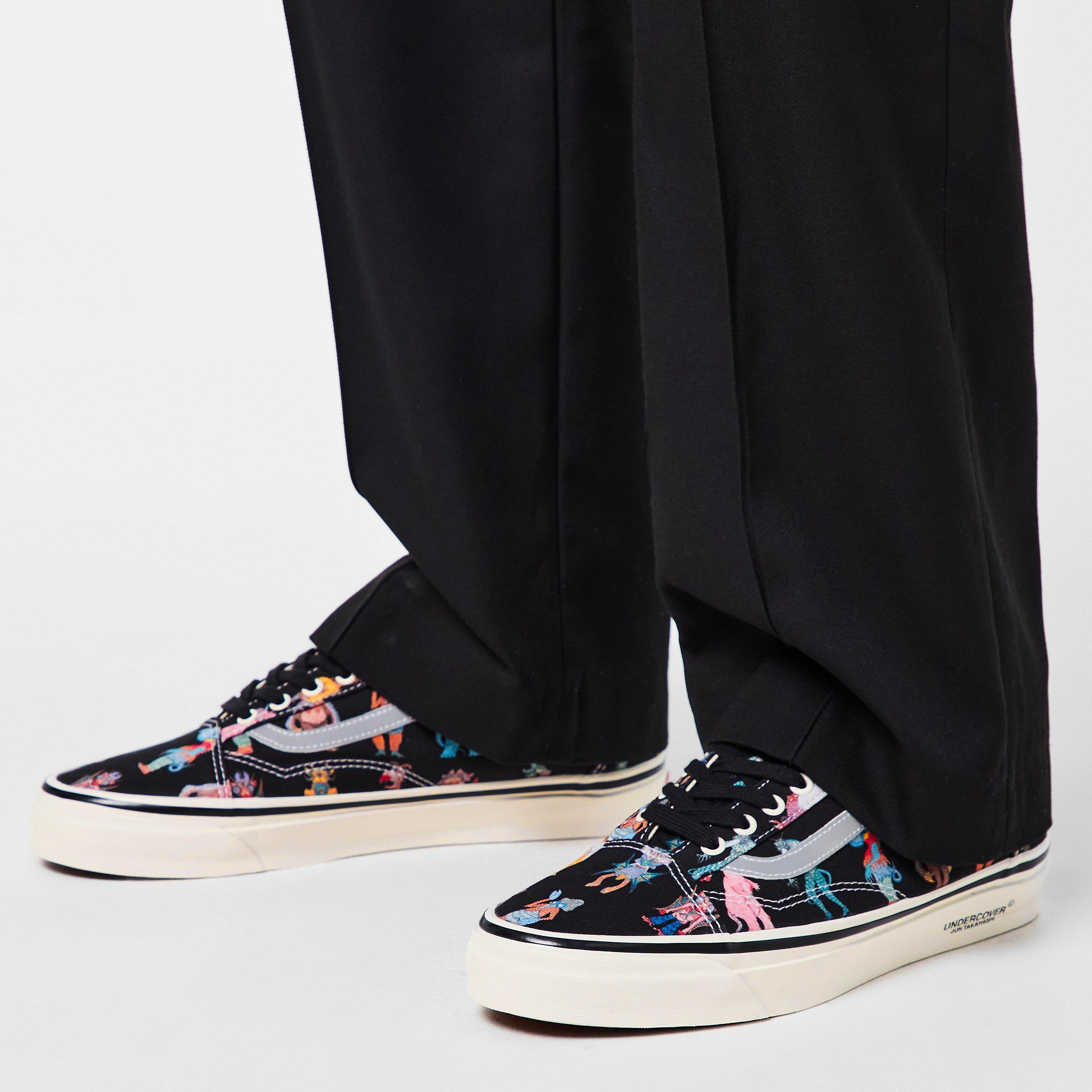 Monster Black - Vans - Men's Old Skool Canvas Lace Up Low-Top Trainers - 3