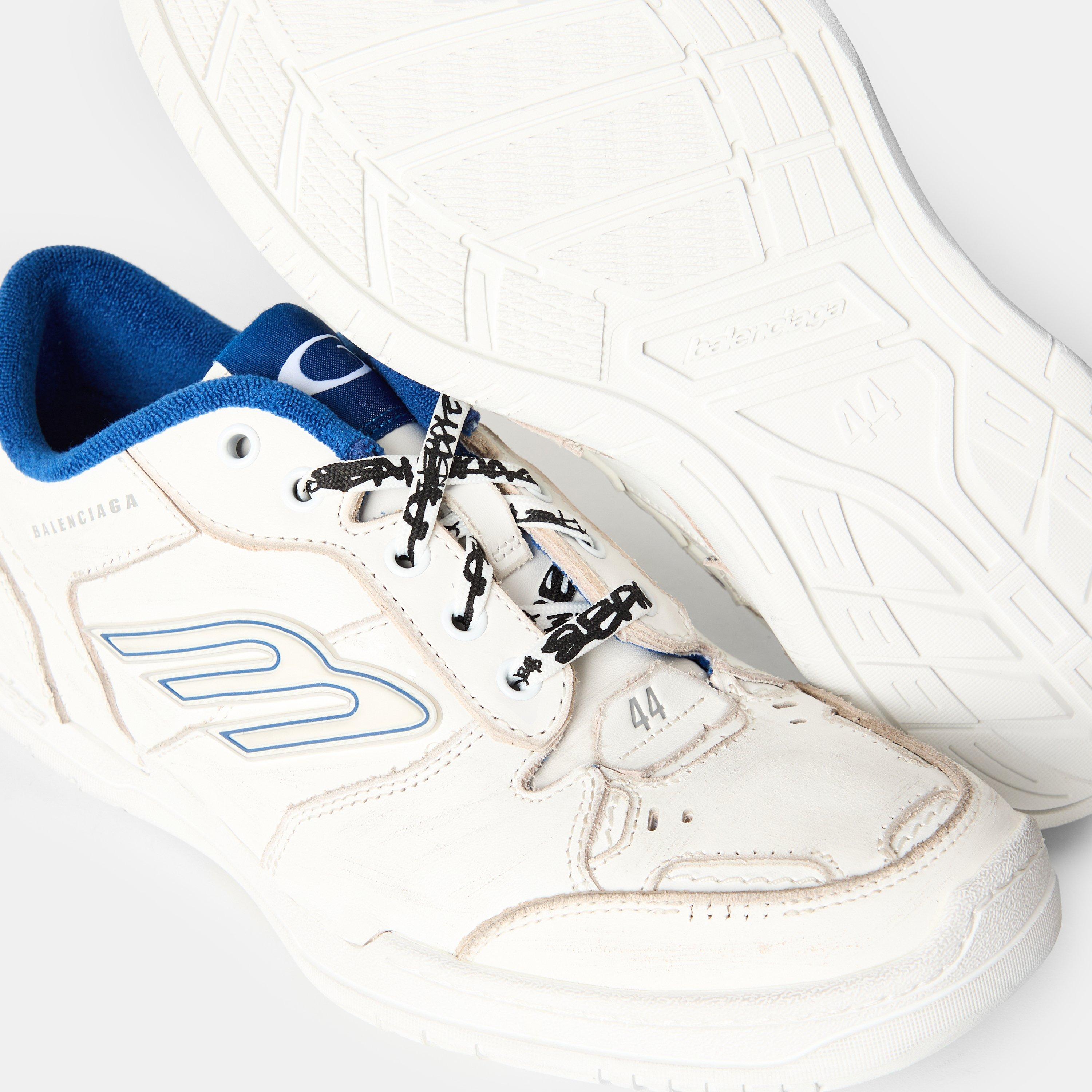 White/Blu - Balenciaga - Men's Bal Hamptons Low-Top Trainers - 4
