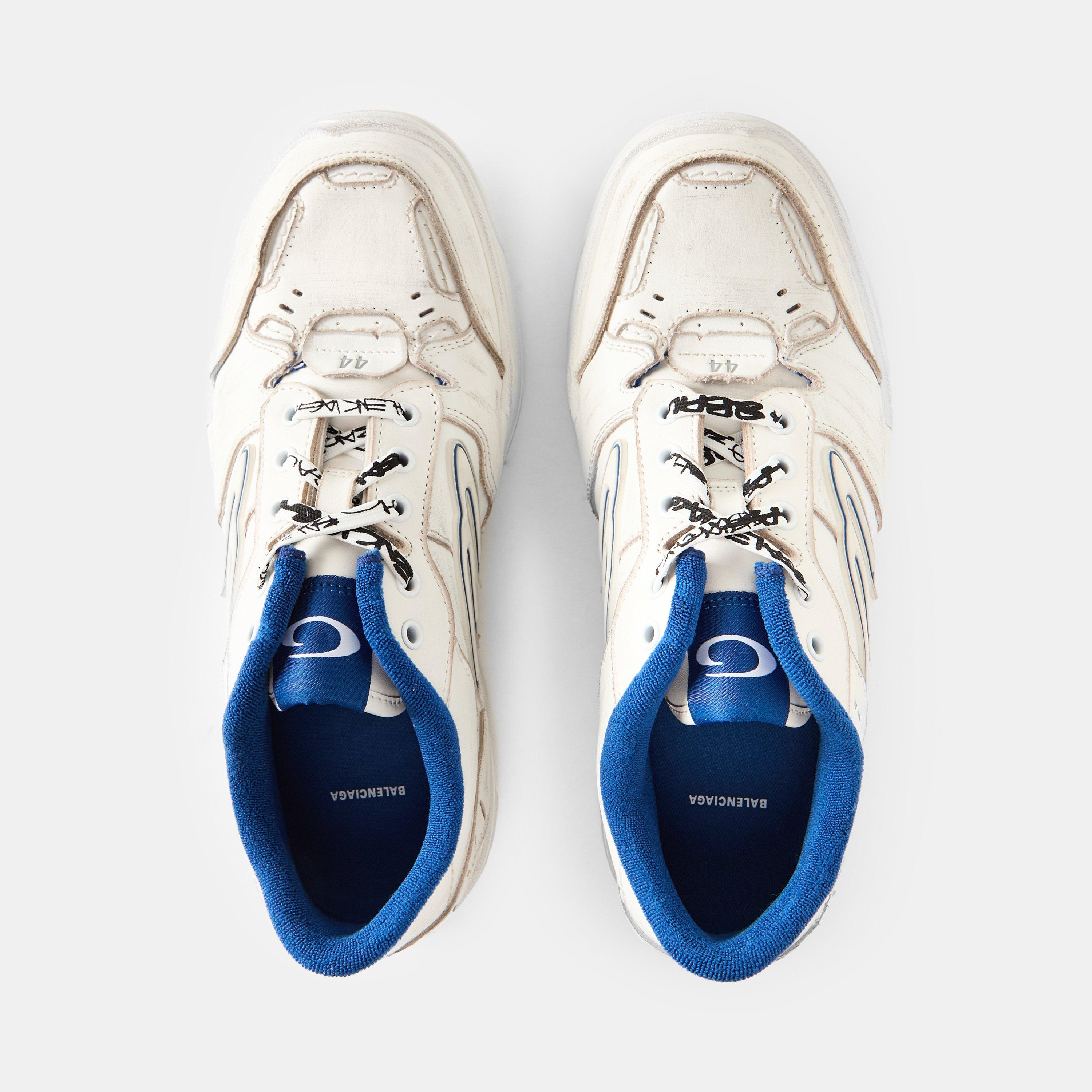 White/Blu - Balenciaga - Men's Bal Hamptons Low-Top Trainers - 5