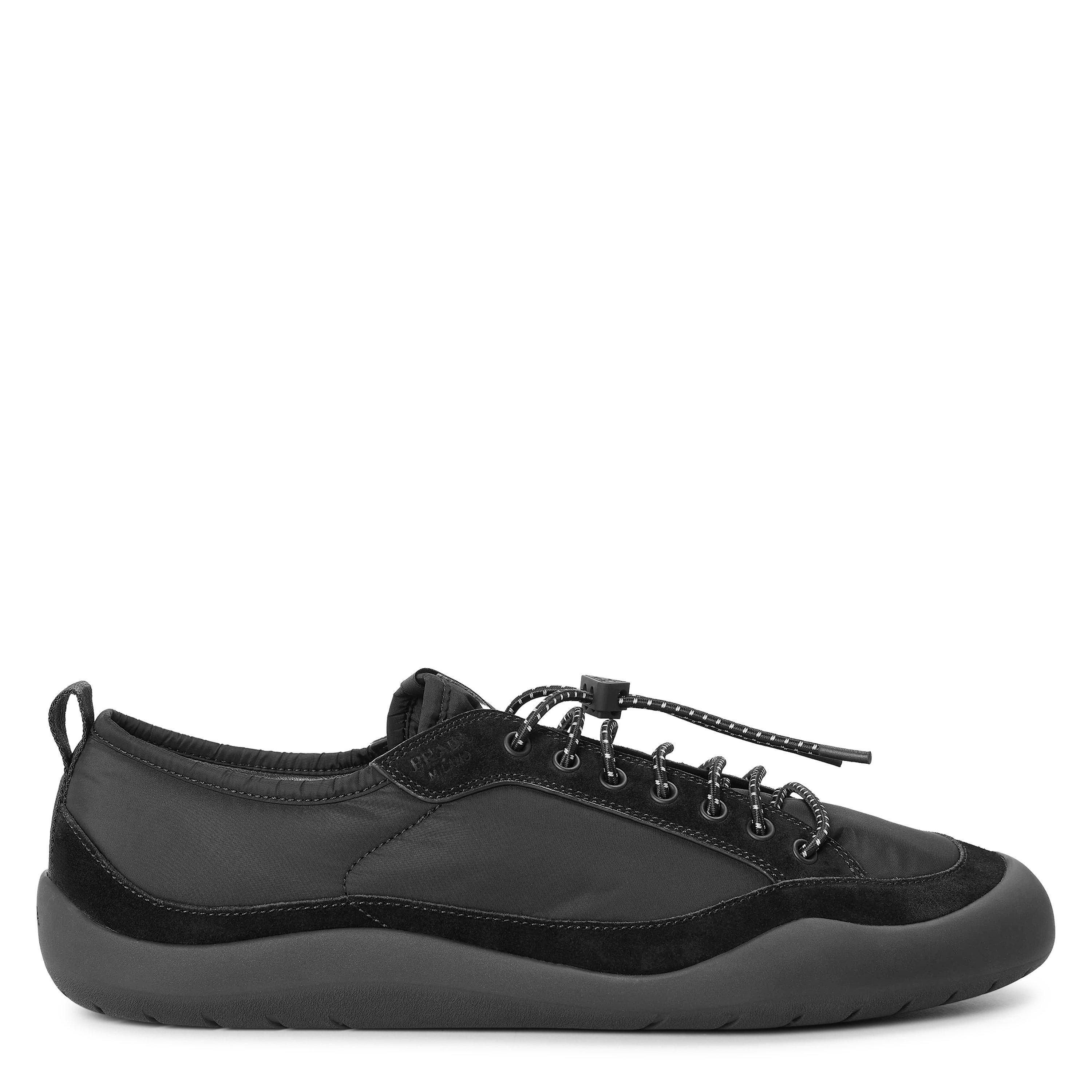 Prada Men's Speedrock Nyl Low-Top Trainers - Black - Size 8 (42)