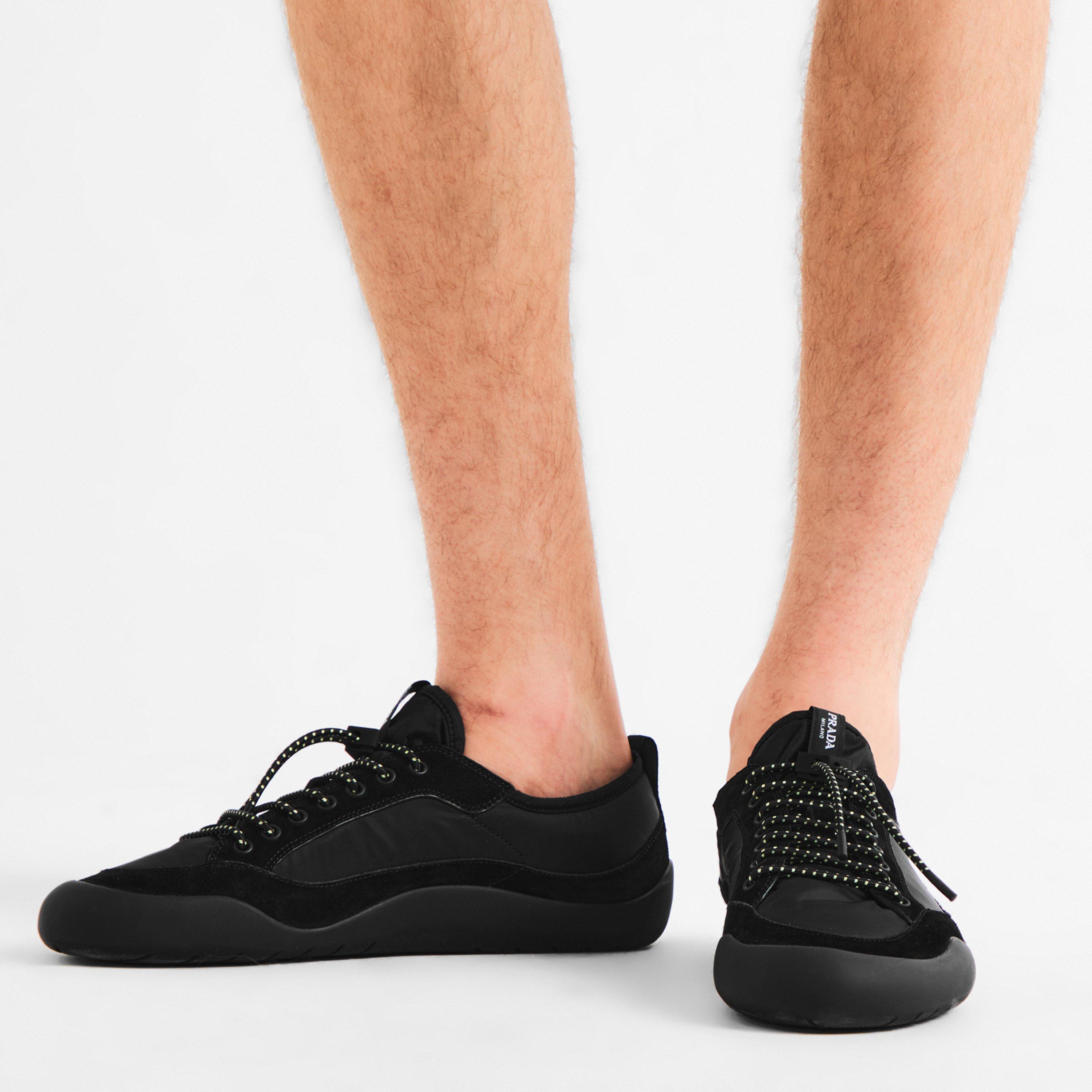 Black - Prada - Men's Speedrock Nyl Low-Top Trainers - 3