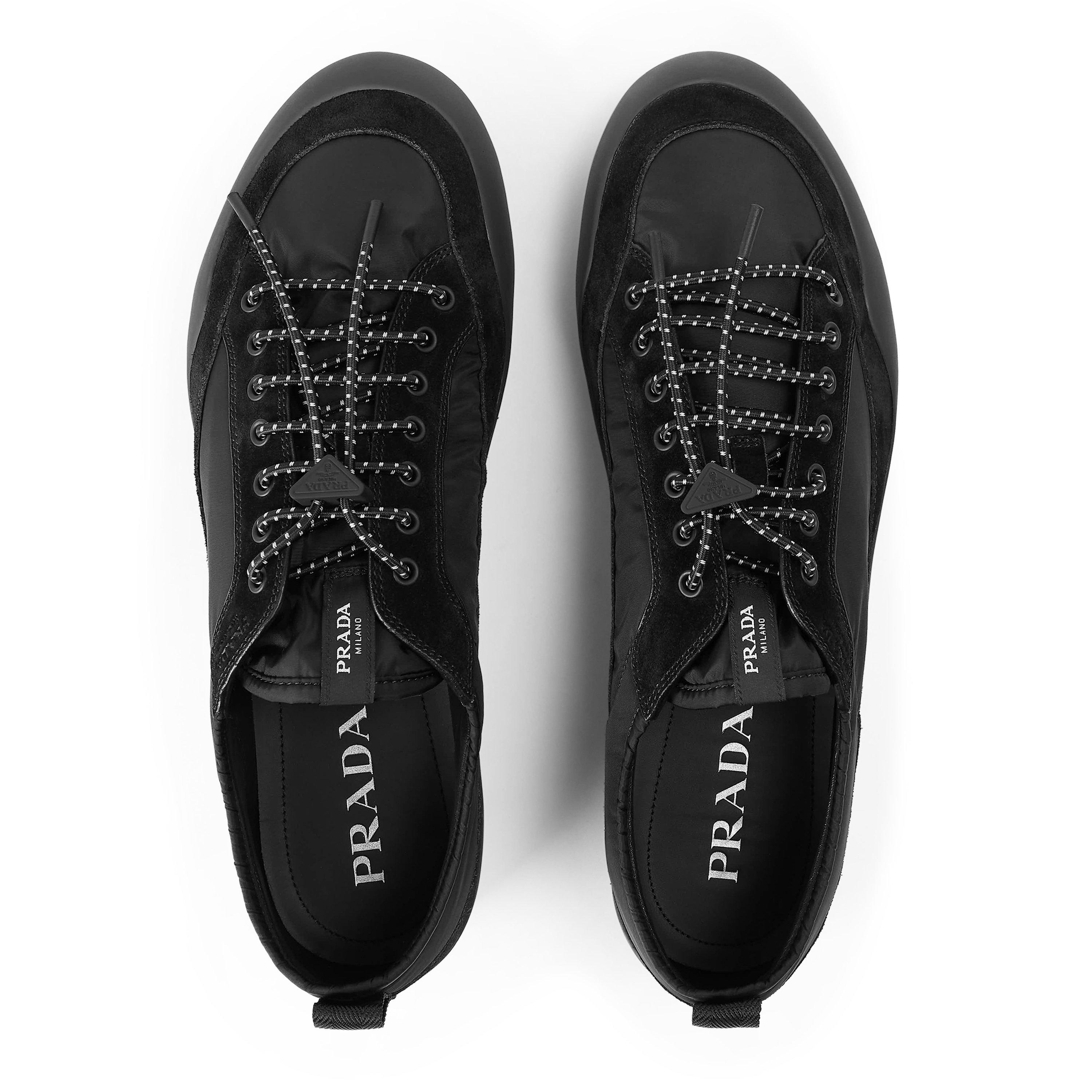 Black - Prada - Men's Speedrock Nyl Low-Top Trainers - 4