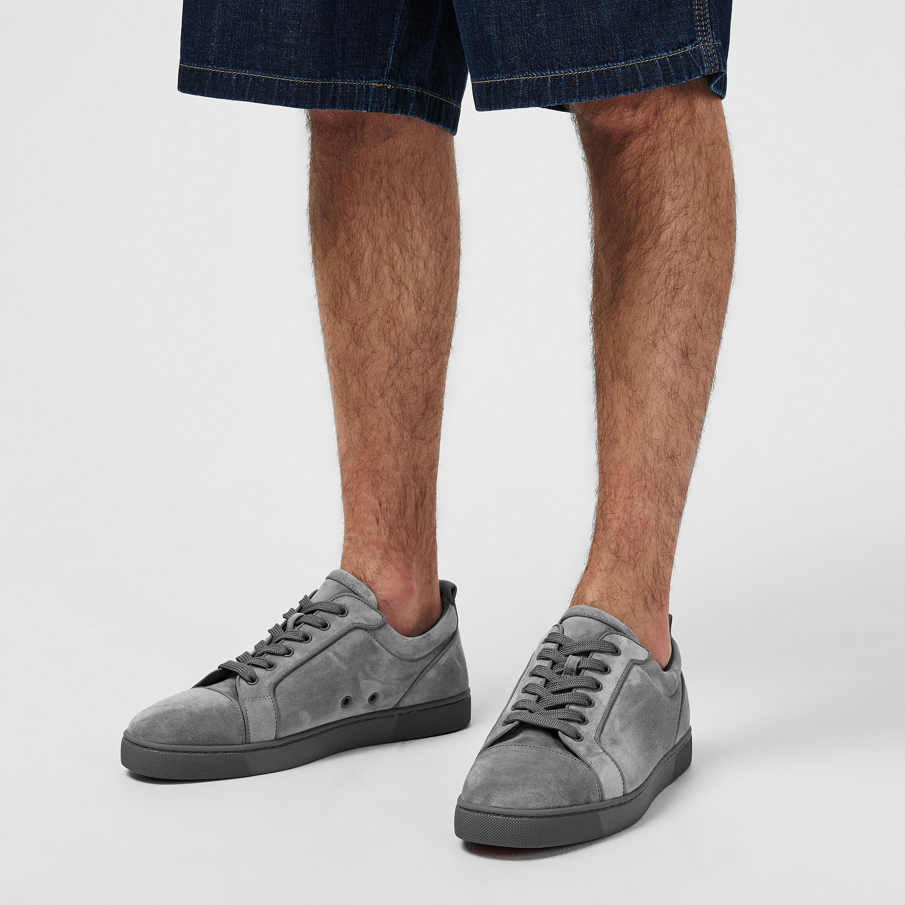 Smoke Grey - Christian Louboutin - Men's Louis Orlato Leather Trainers - 3