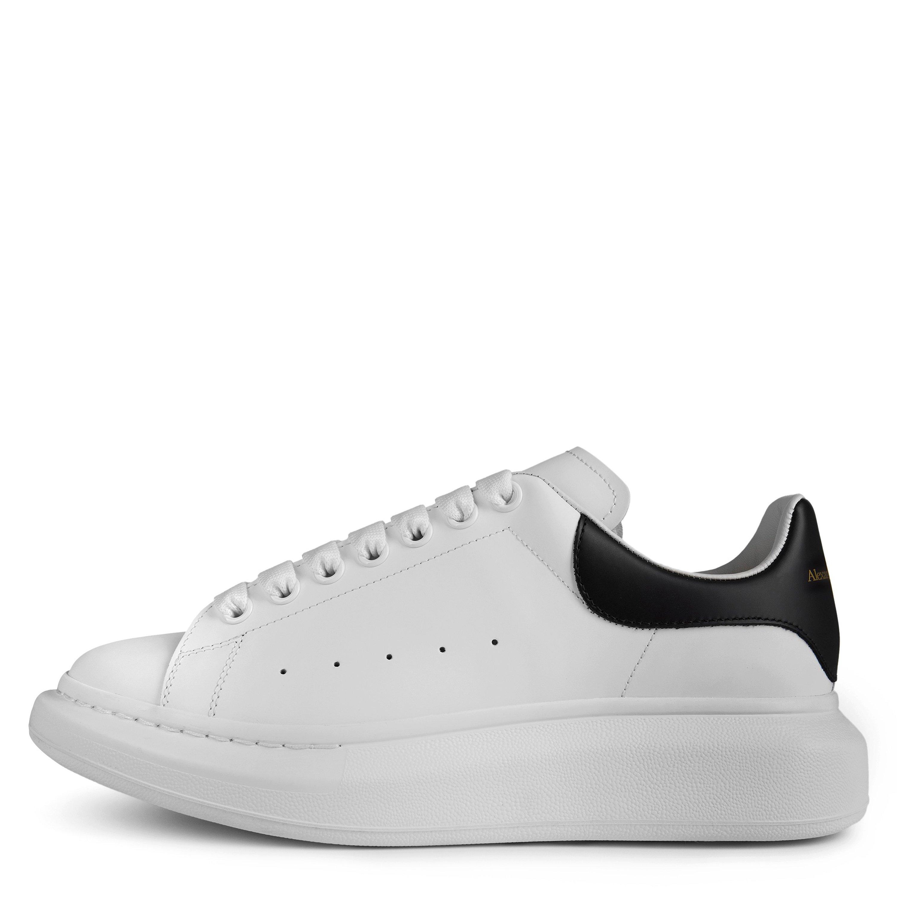 White/Black - Alexander McQueen - Men's Oversized Leather Trainers - 2