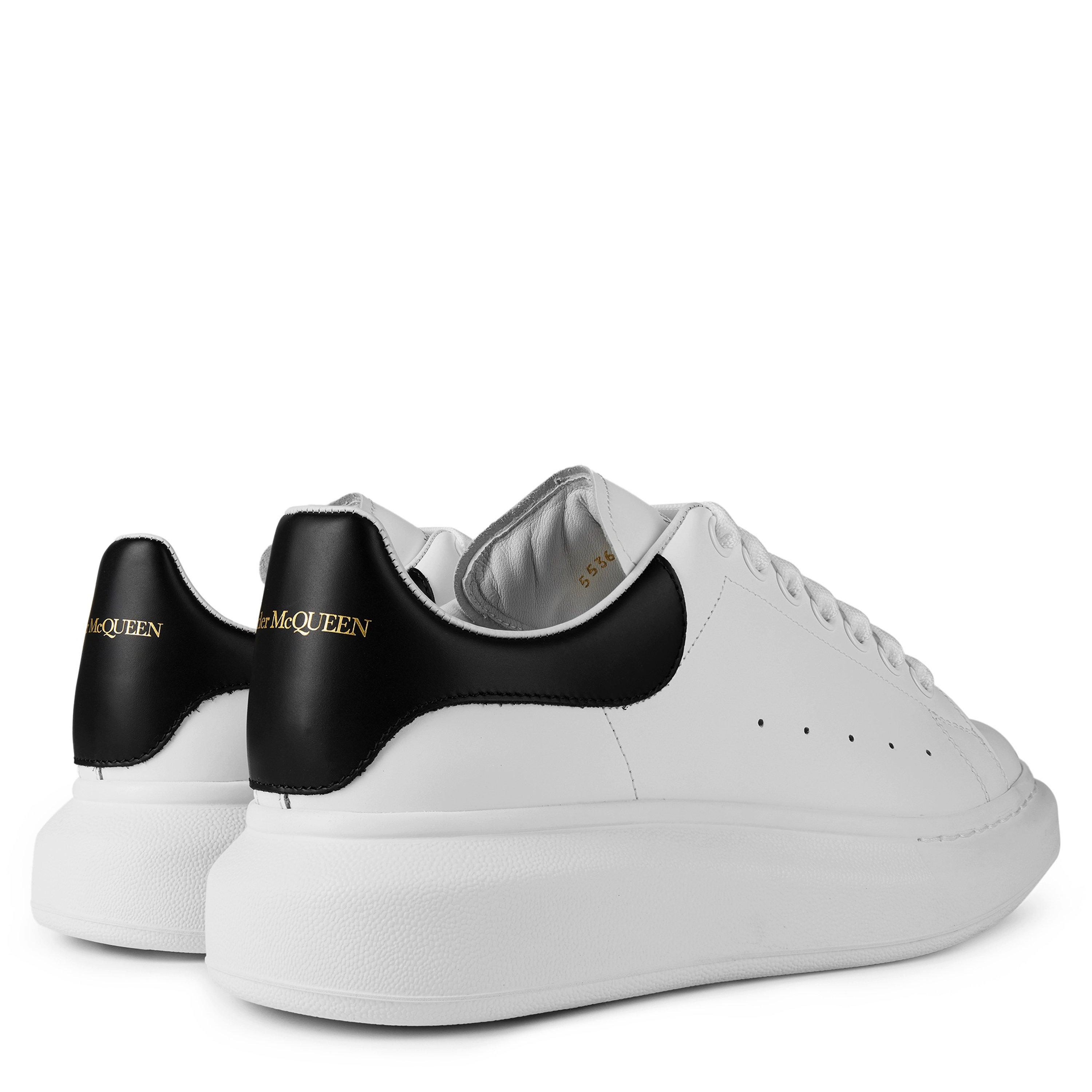 White/Black - Alexander McQueen - Men's Oversized Leather Trainers - 4
