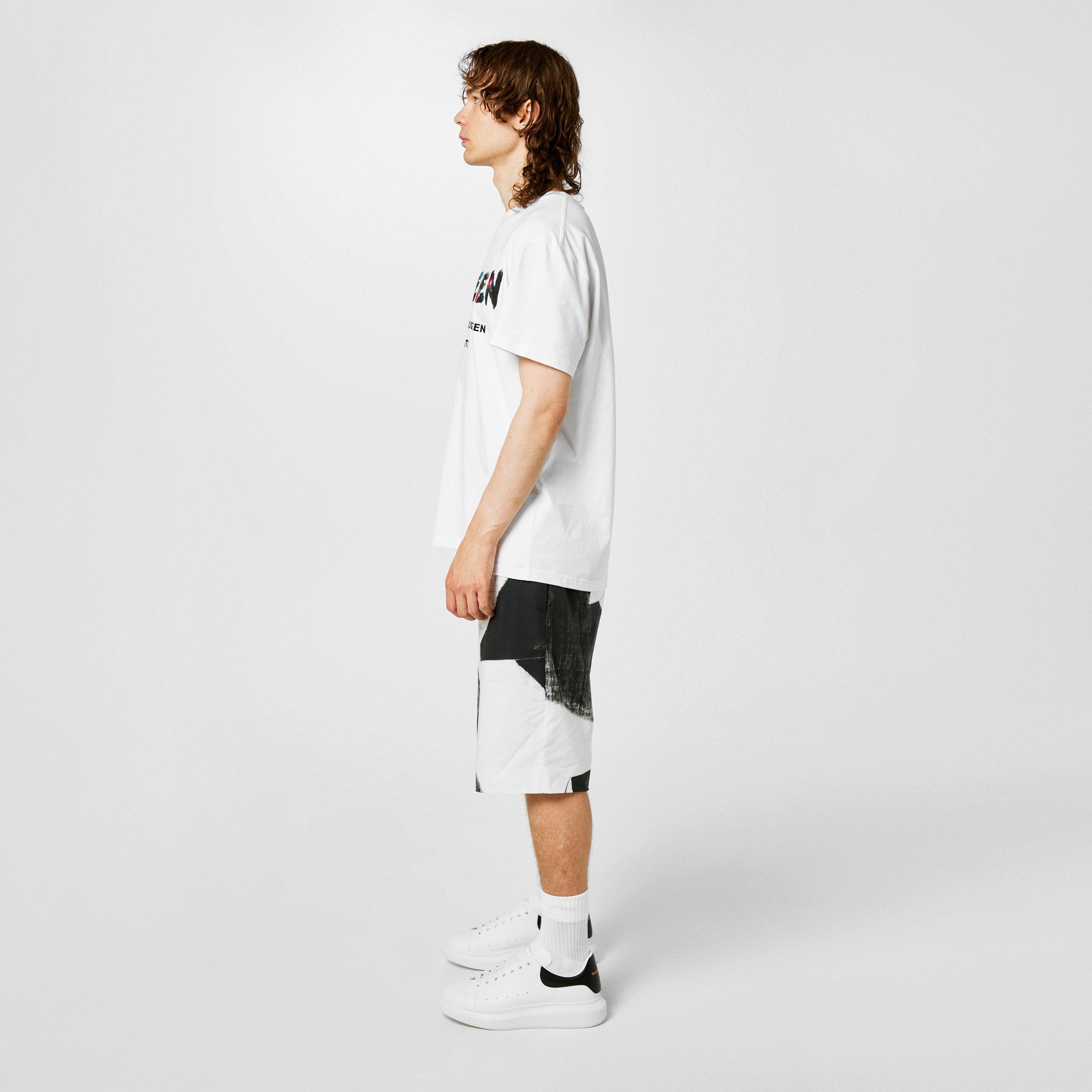 White/Black - Alexander McQueen - Men's Oversized Leather Trainers - 5