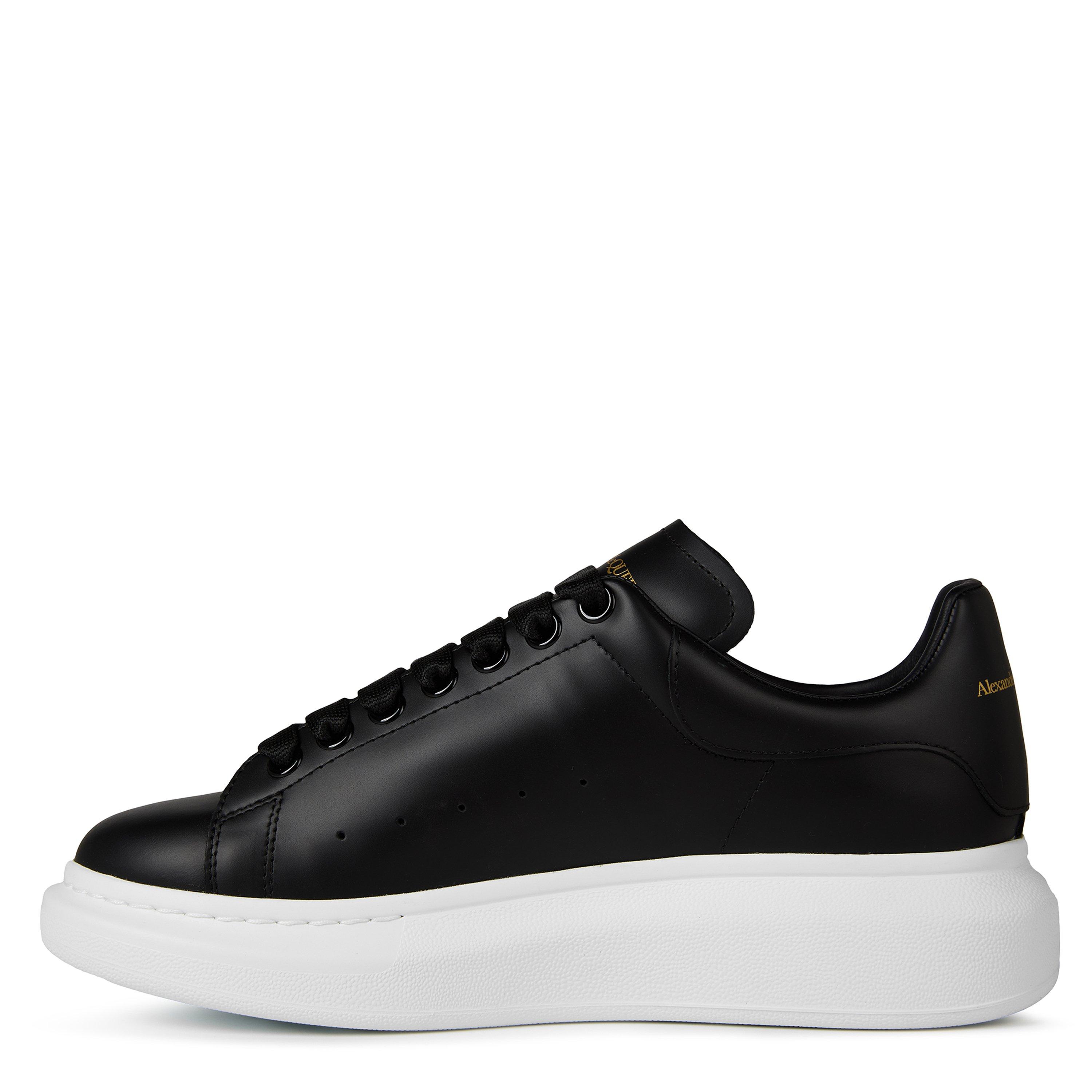 Blk/Wht - Alexander McQueen - Men's Oversized Leather Trainers - 2