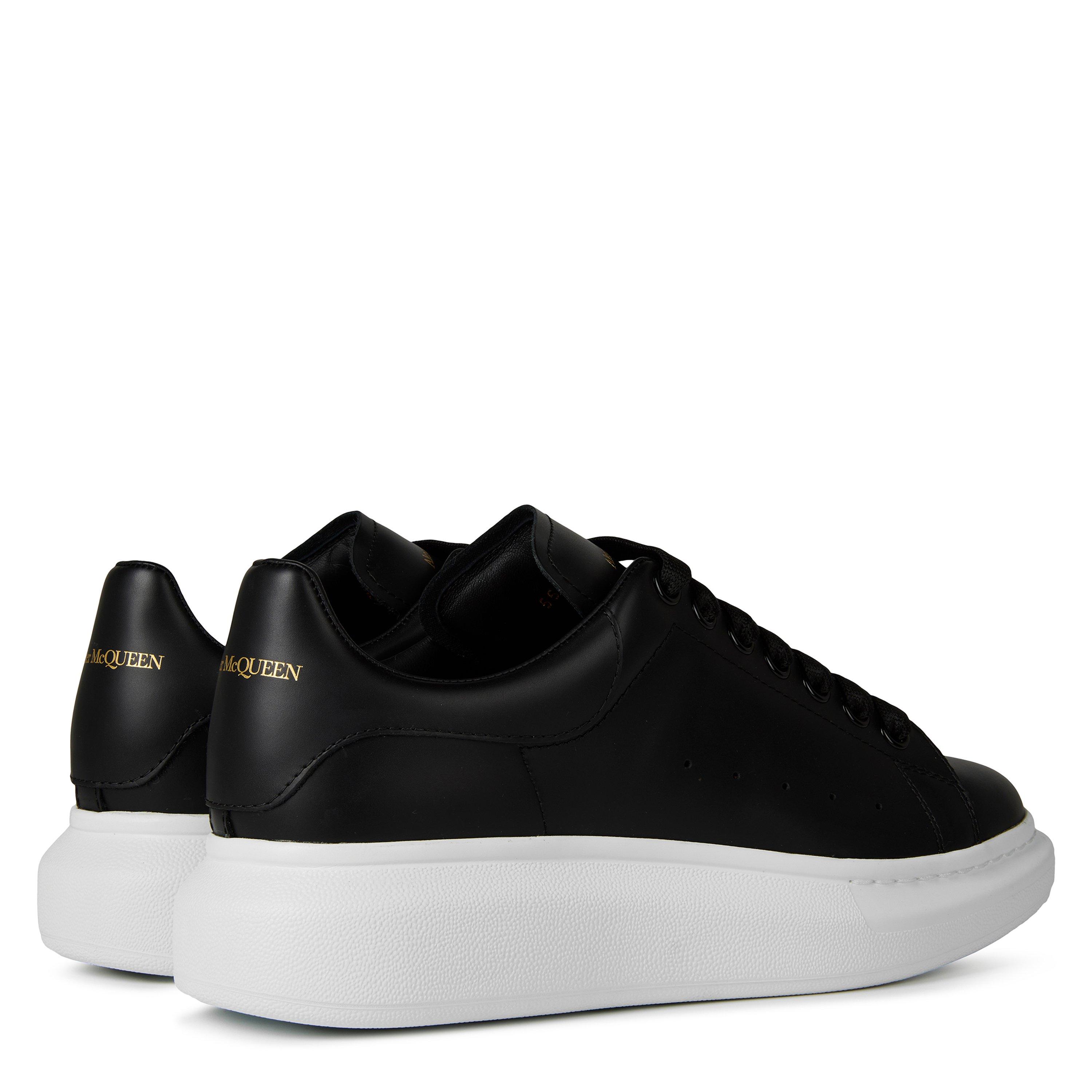 Blk/Wht - Alexander McQueen - Men's Oversized Leather Trainers - 4