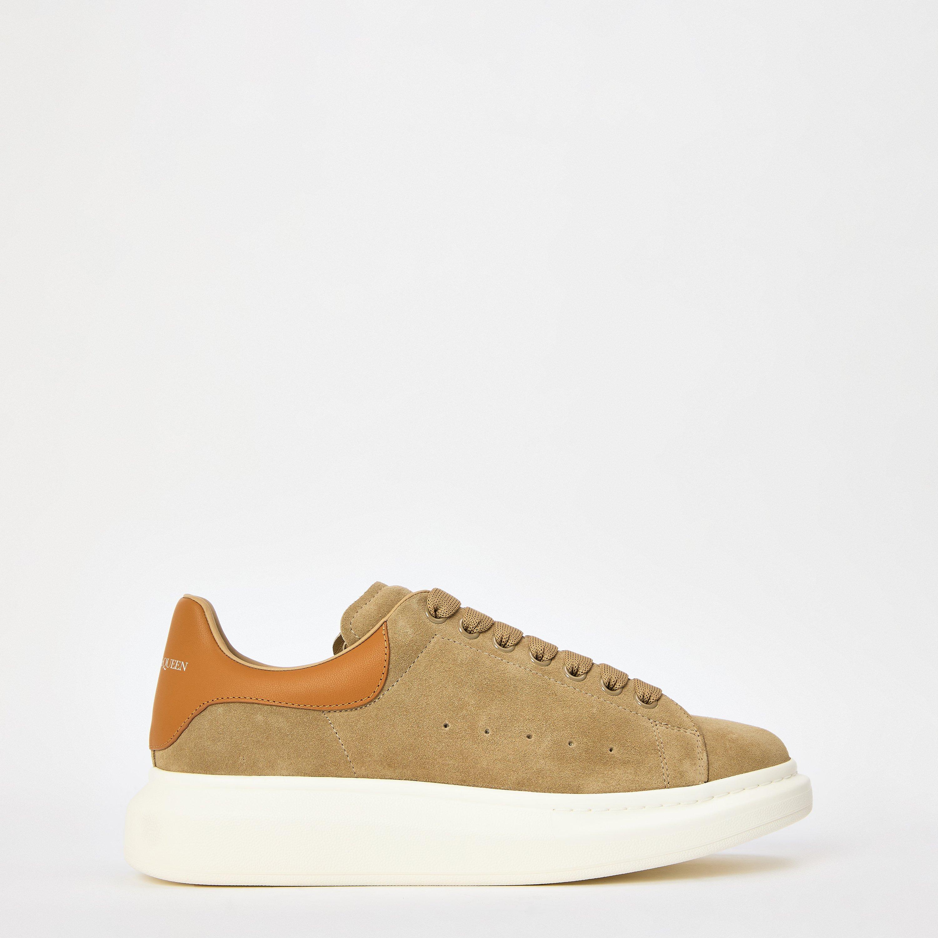 Alexander McQueen Men's Oversized Leather Trainers - Rock/Caramel - Size 7 (41)