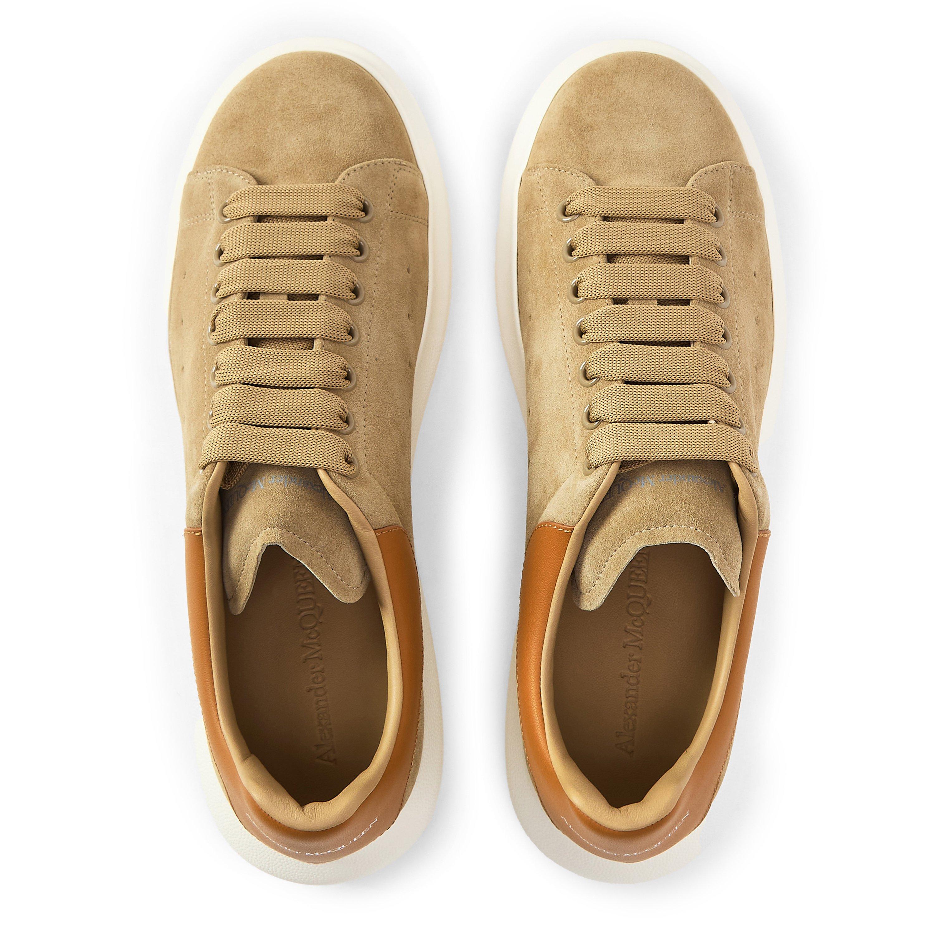 Rock/Caramel - Alexander McQueen - Men's Oversized Leather Trainers - 5