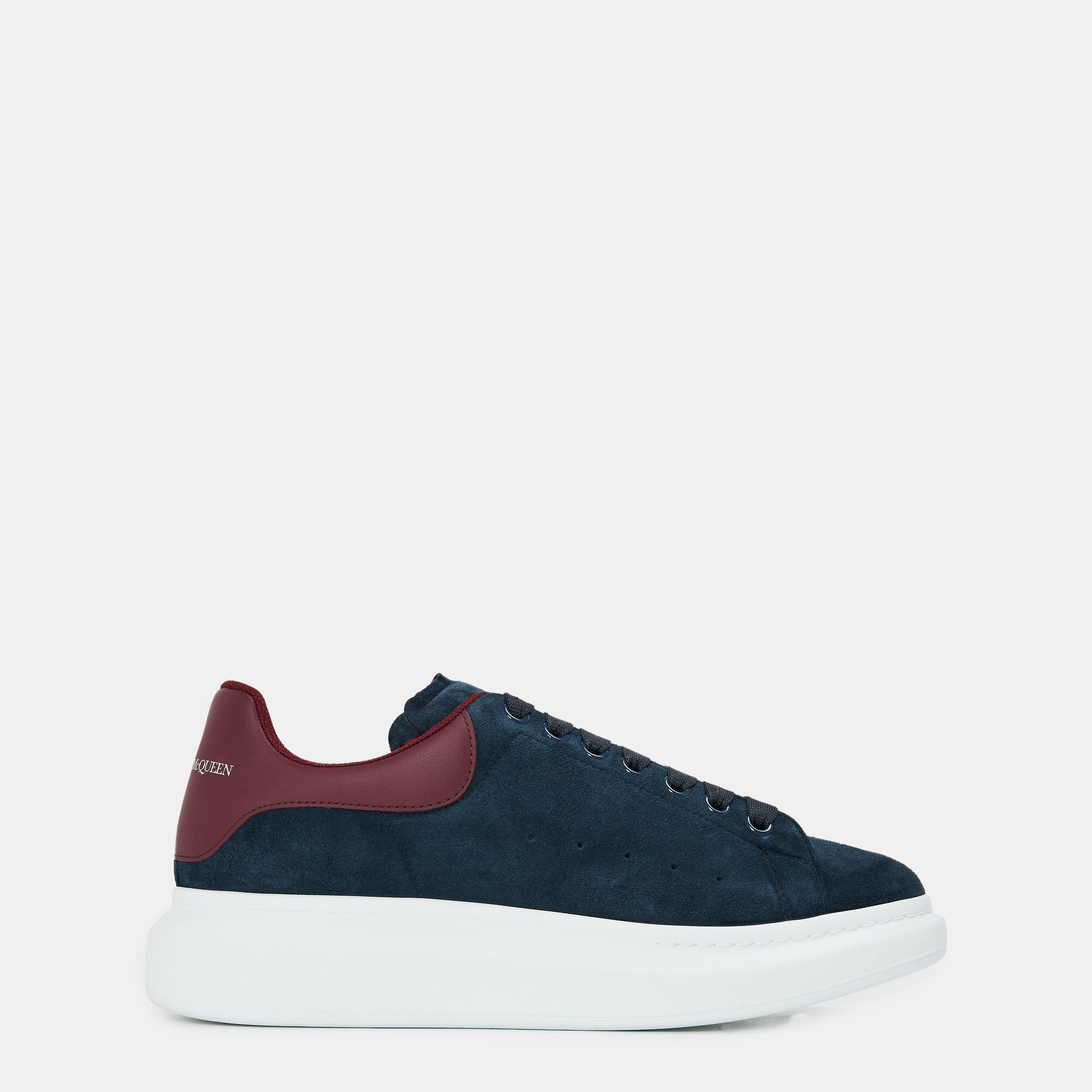 Alexander McQueen Men's Oversized Leather Trainers - Blue/Madder - Size 7 (41)