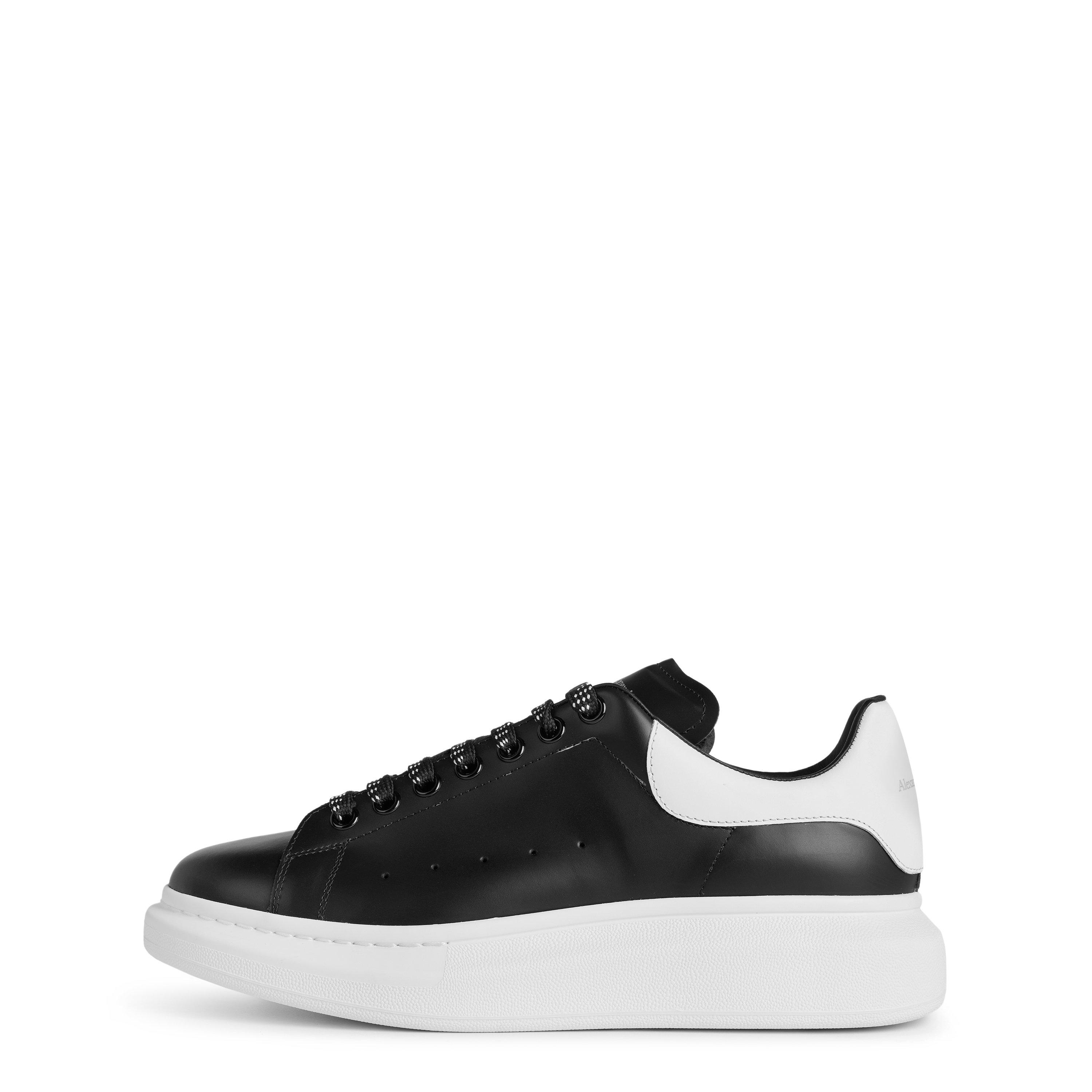 Blk/WhtTab 1070 - Alexander McQueen - Men's Oversized Leather Trainers - 3