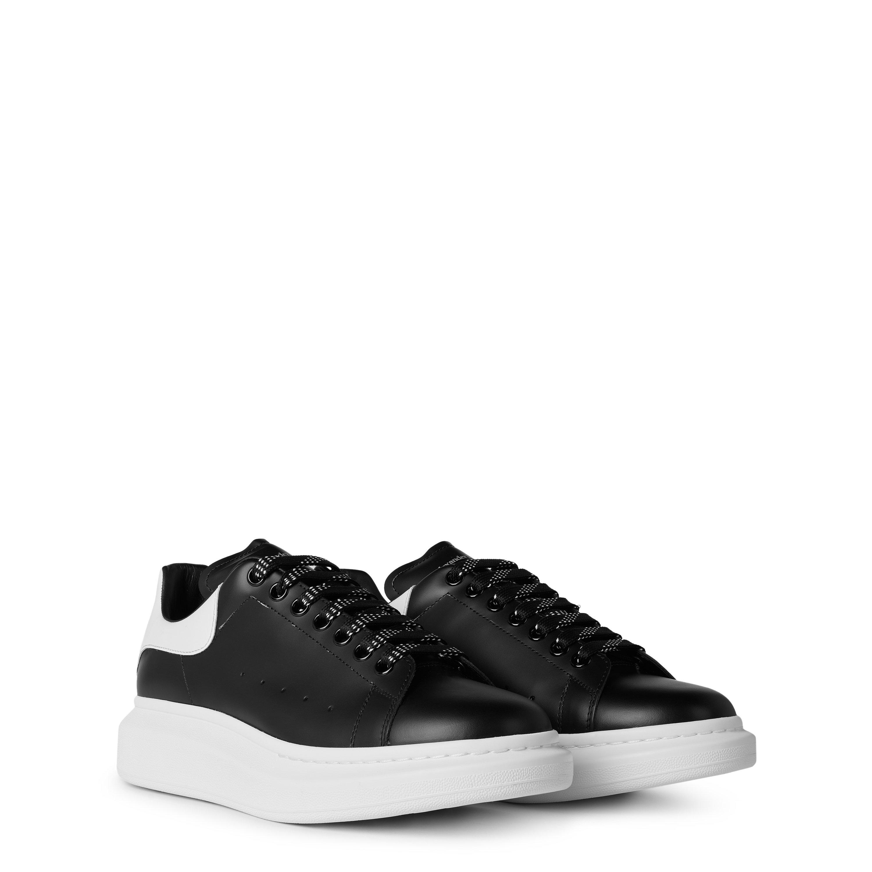 Blk/WhtTab 1070 - Alexander McQueen - Men's Oversized Leather Trainers - 4