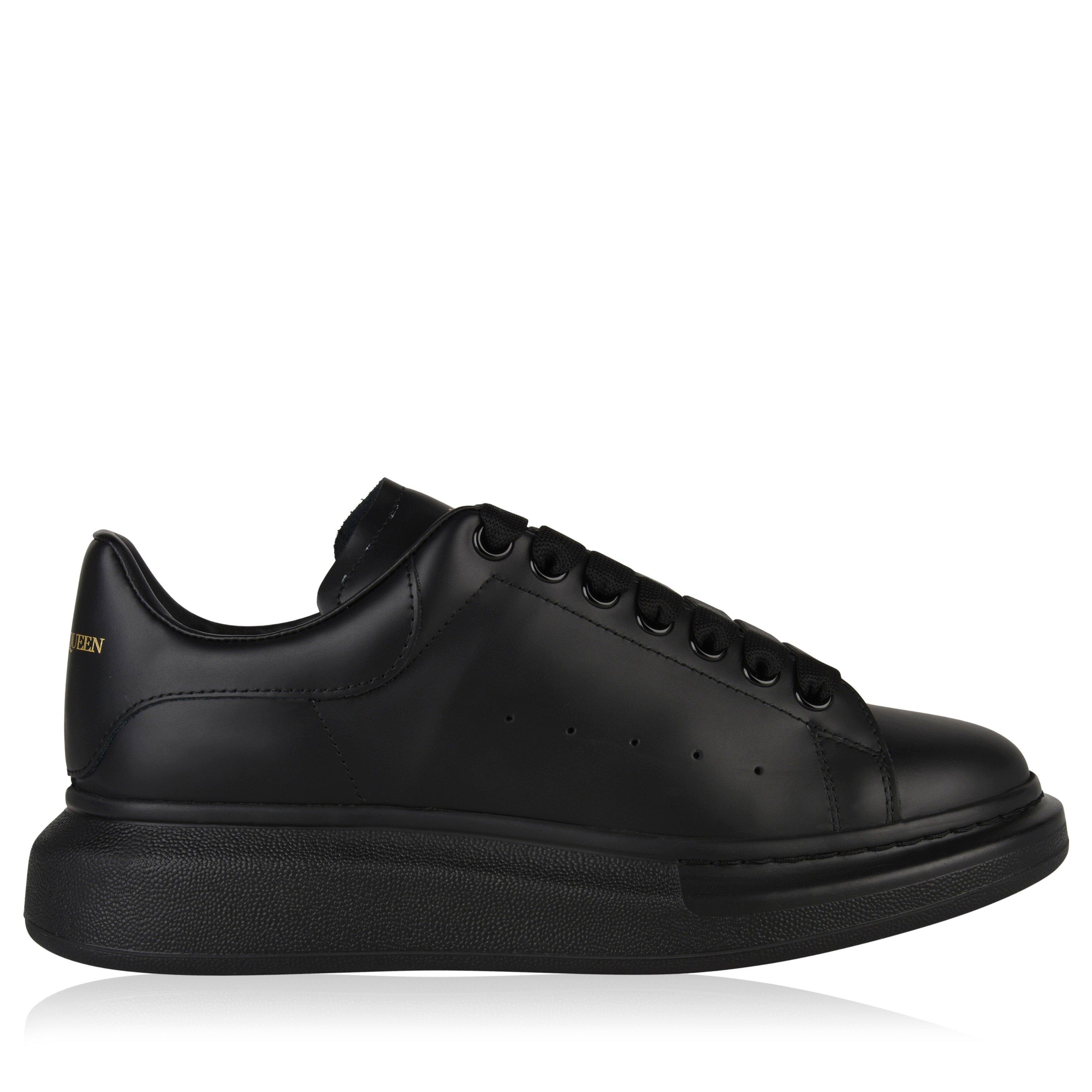 Alexander Mcqueen Men's Black/Black Oversized Leather Trainers - 10 (44)
