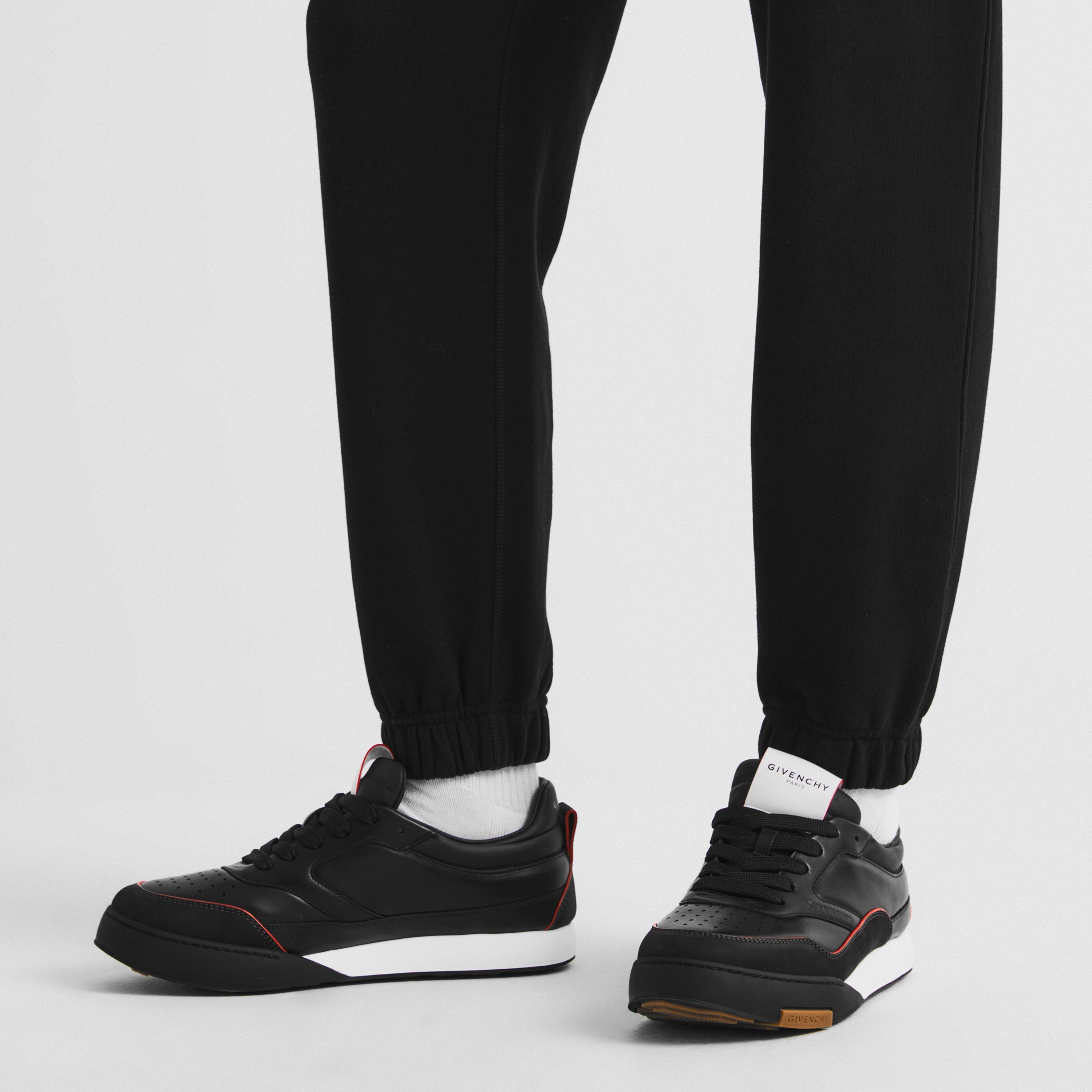 Black/Burgundy - GIVENCHY - Men's Yard Leather Low-Top Trainers - 3