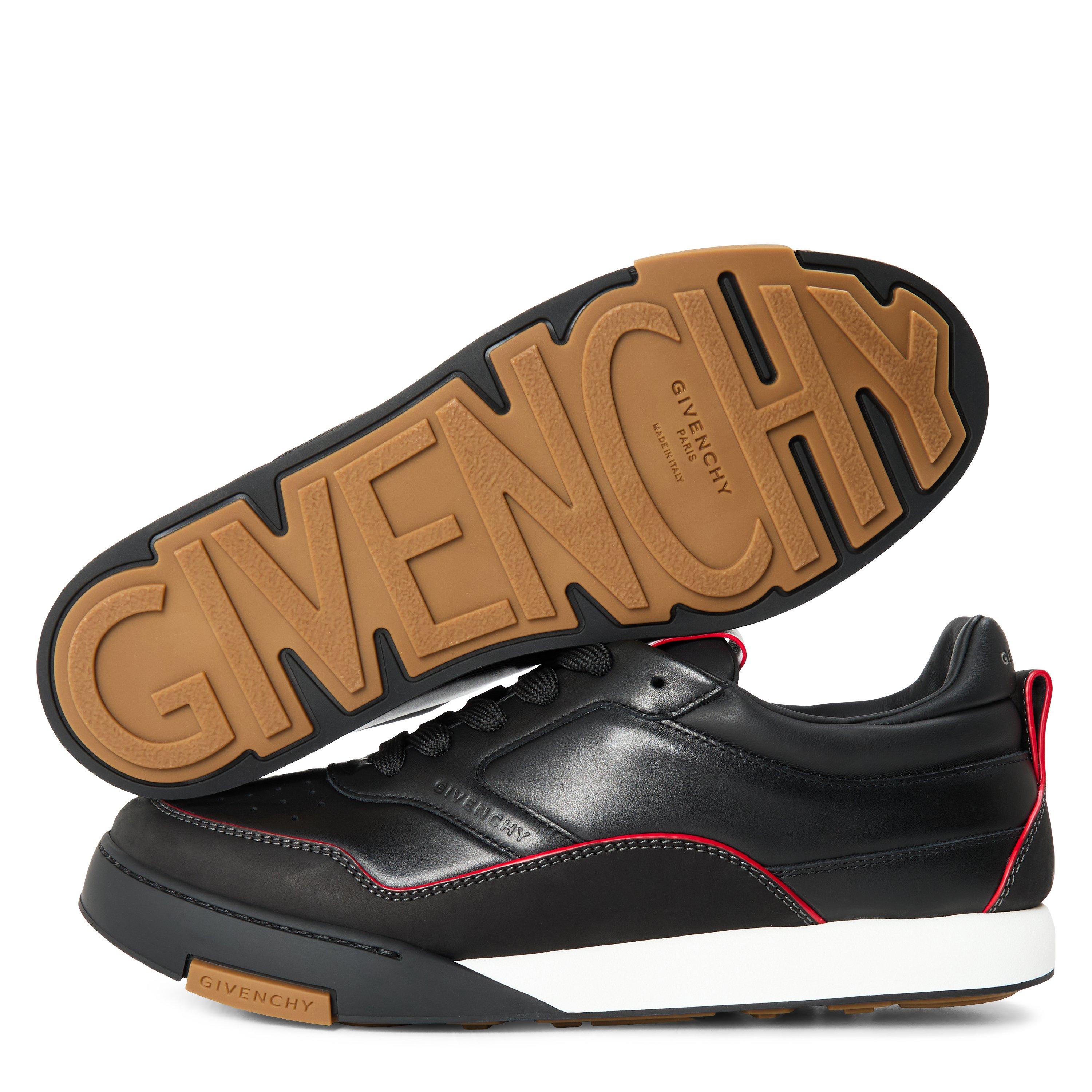 Black/Burgundy - GIVENCHY - Men's Yard Leather Low-Top Trainers - 4