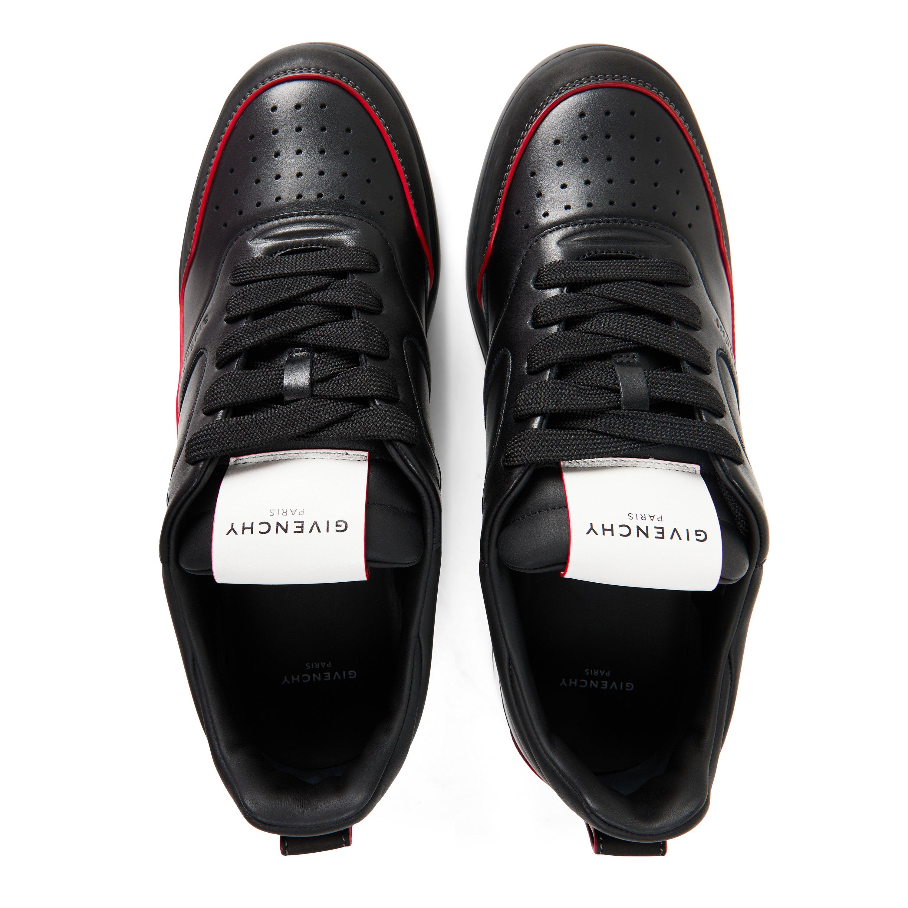 Black/Burgundy - GIVENCHY - Men's Yard Leather Low-Top Trainers - 5