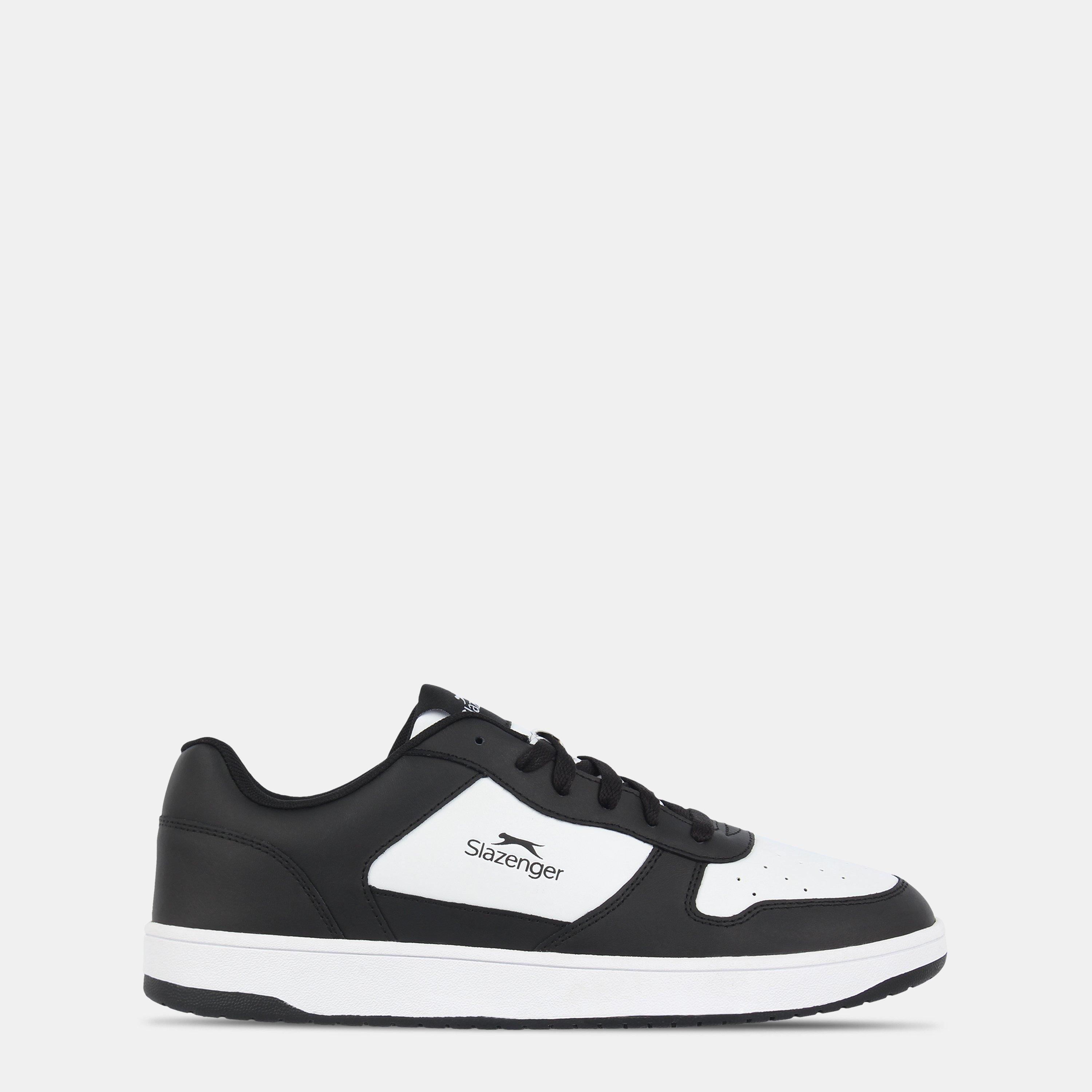 Slazenger Men's Tower Low Trainers - Black/White - 11 (46)