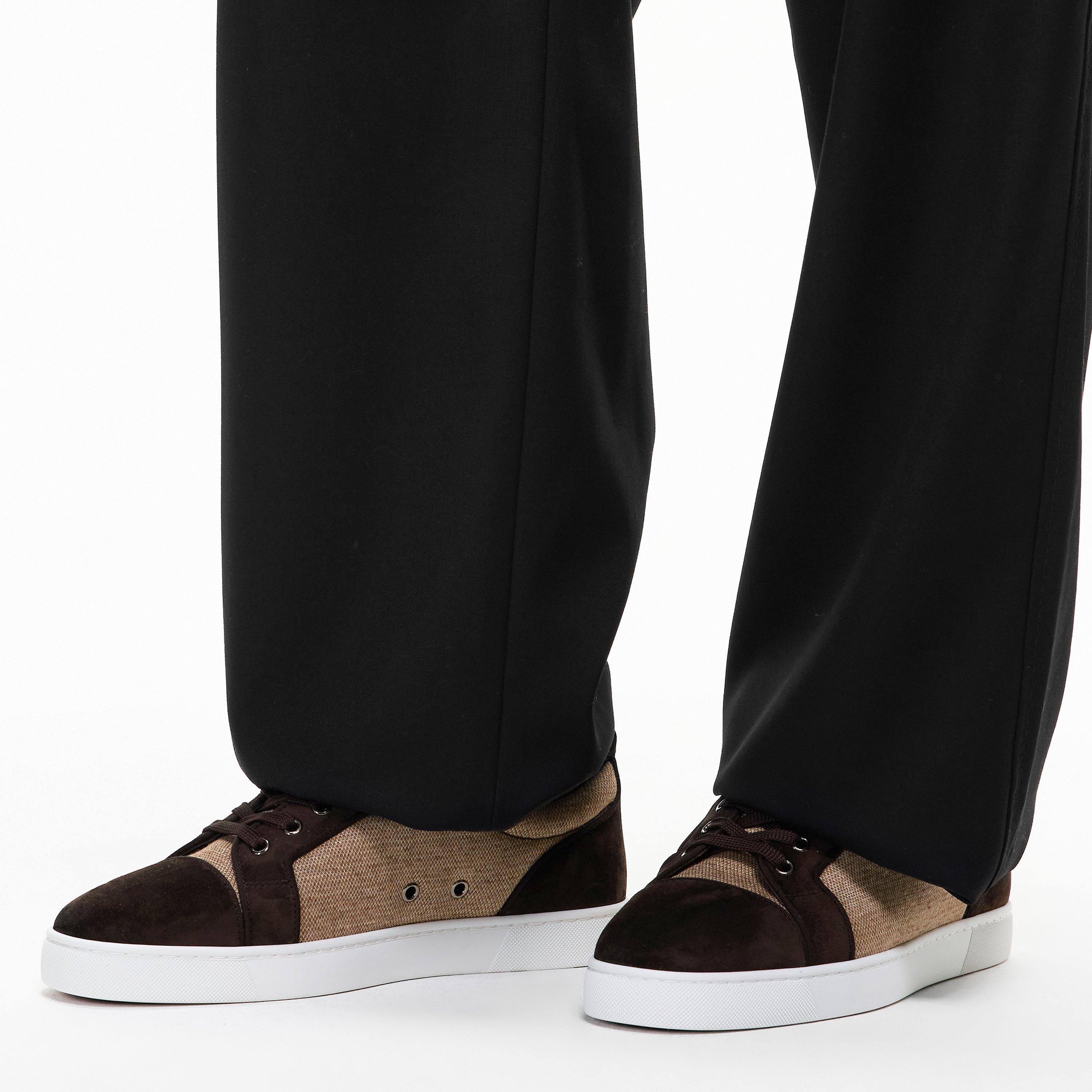 Bronzo - Christian Louboutin - Men's Chr Louis Jnr Orlato Low-Top Trainers - 3