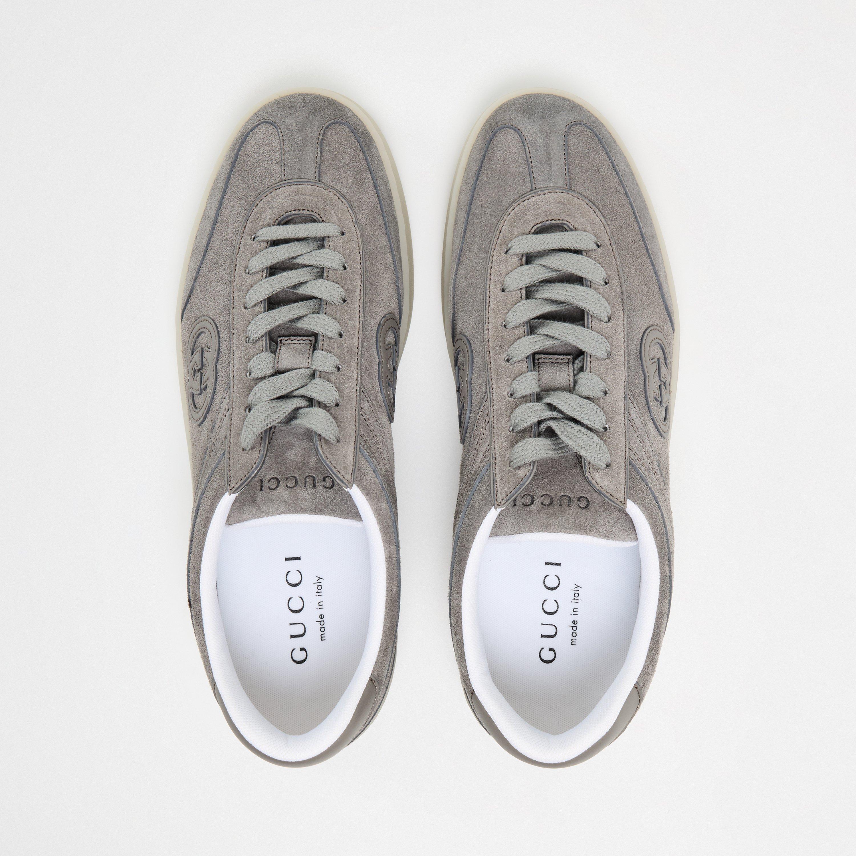 Beige - Gucci - Men's Suede Sneak Low-Top Trainers - 4