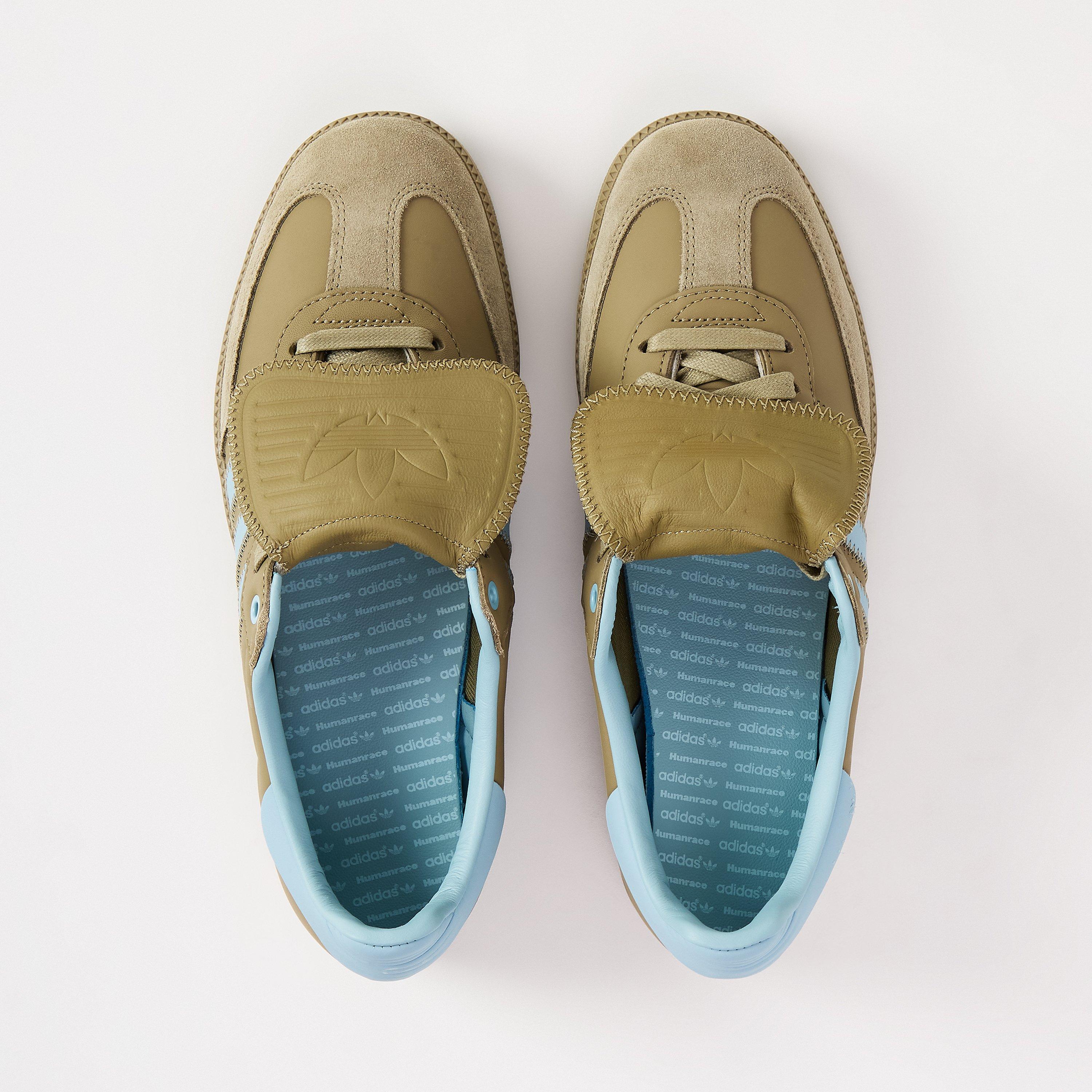 Ash Grey/Green - adidas Originals - Samba Low-Top Trainers - 4