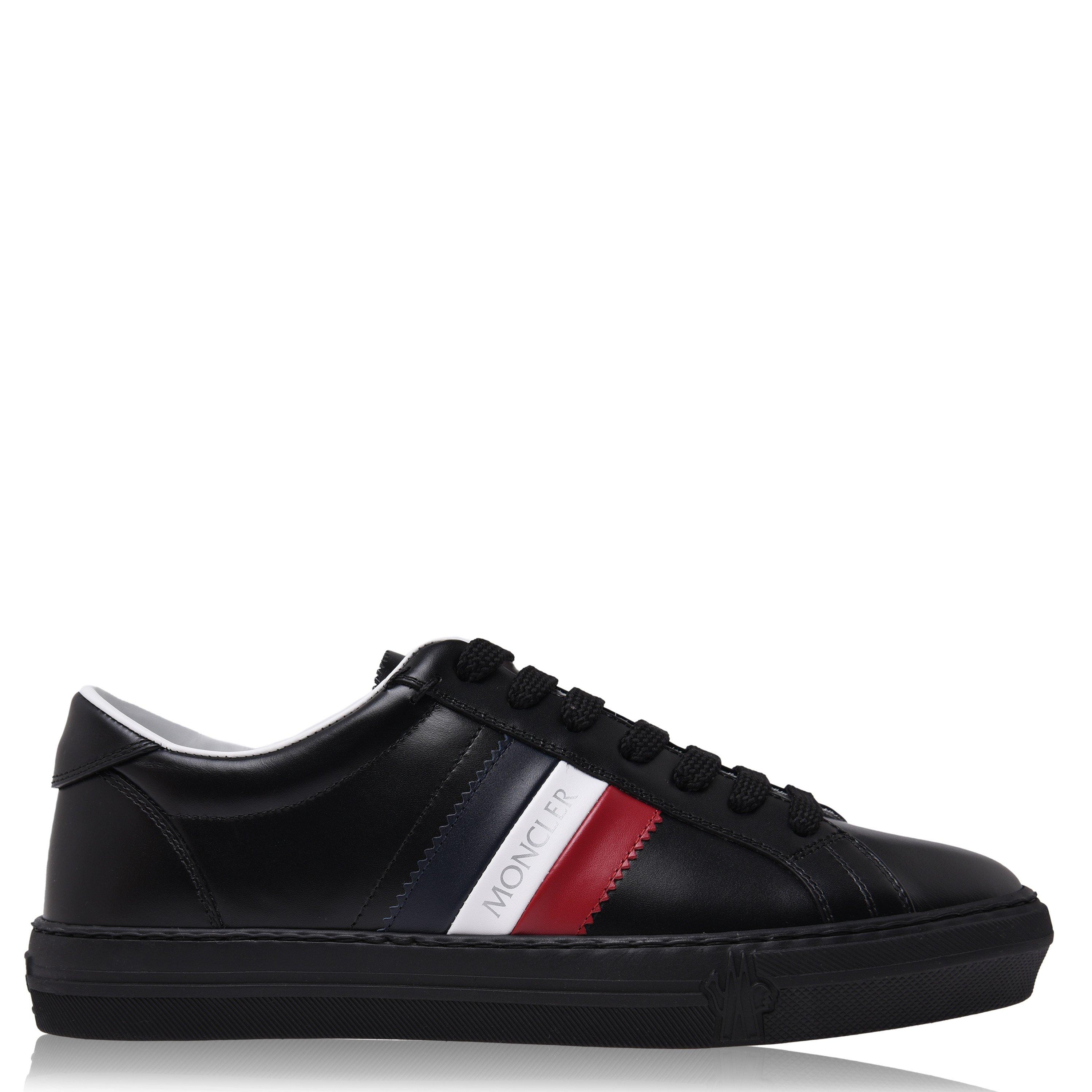 【Moncler】 Monaco Leather Trainers New Monaco leather sneakers in white - Moncler | Mytheresa