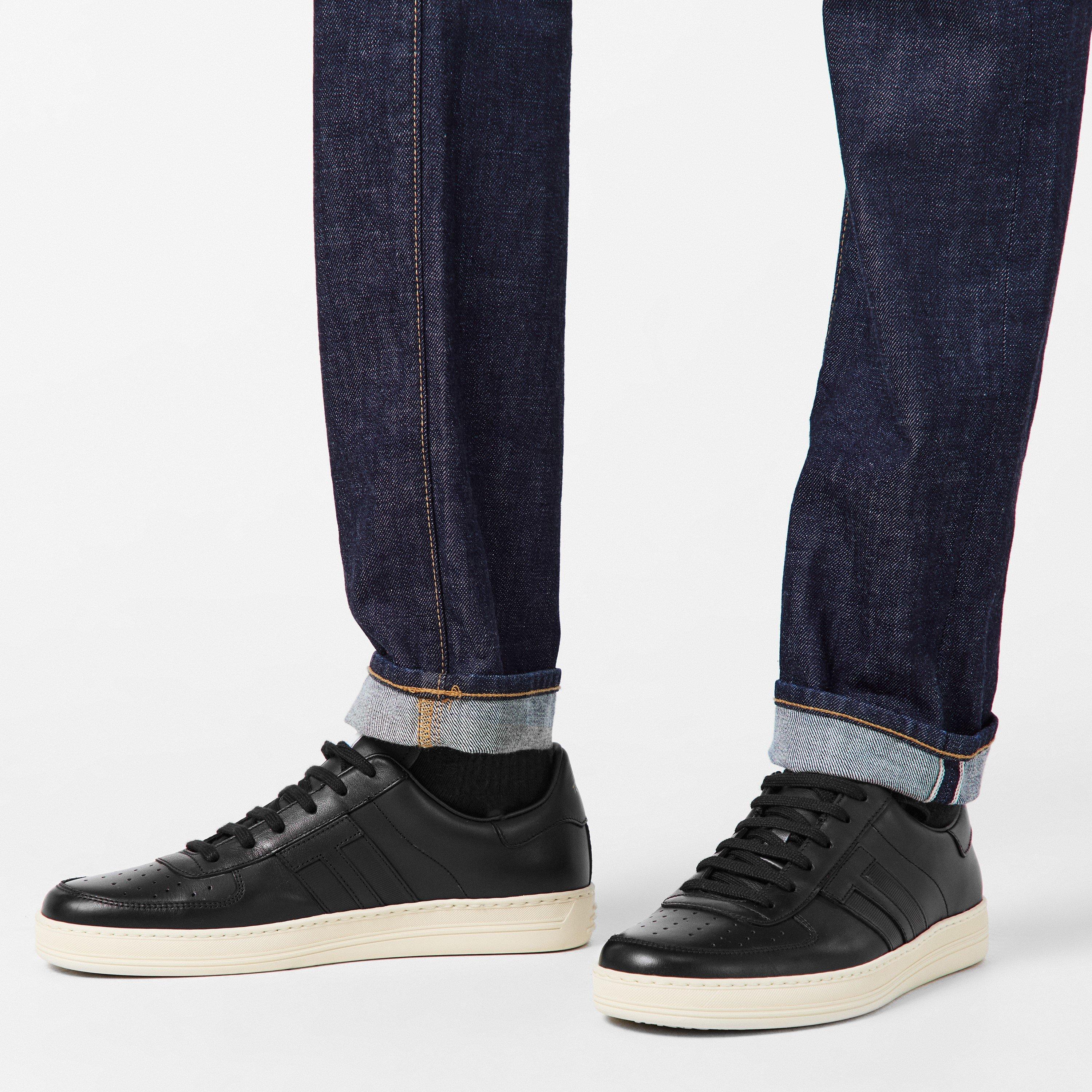 Black/Cream - Tom Ford - Men's Low Trainers - 3