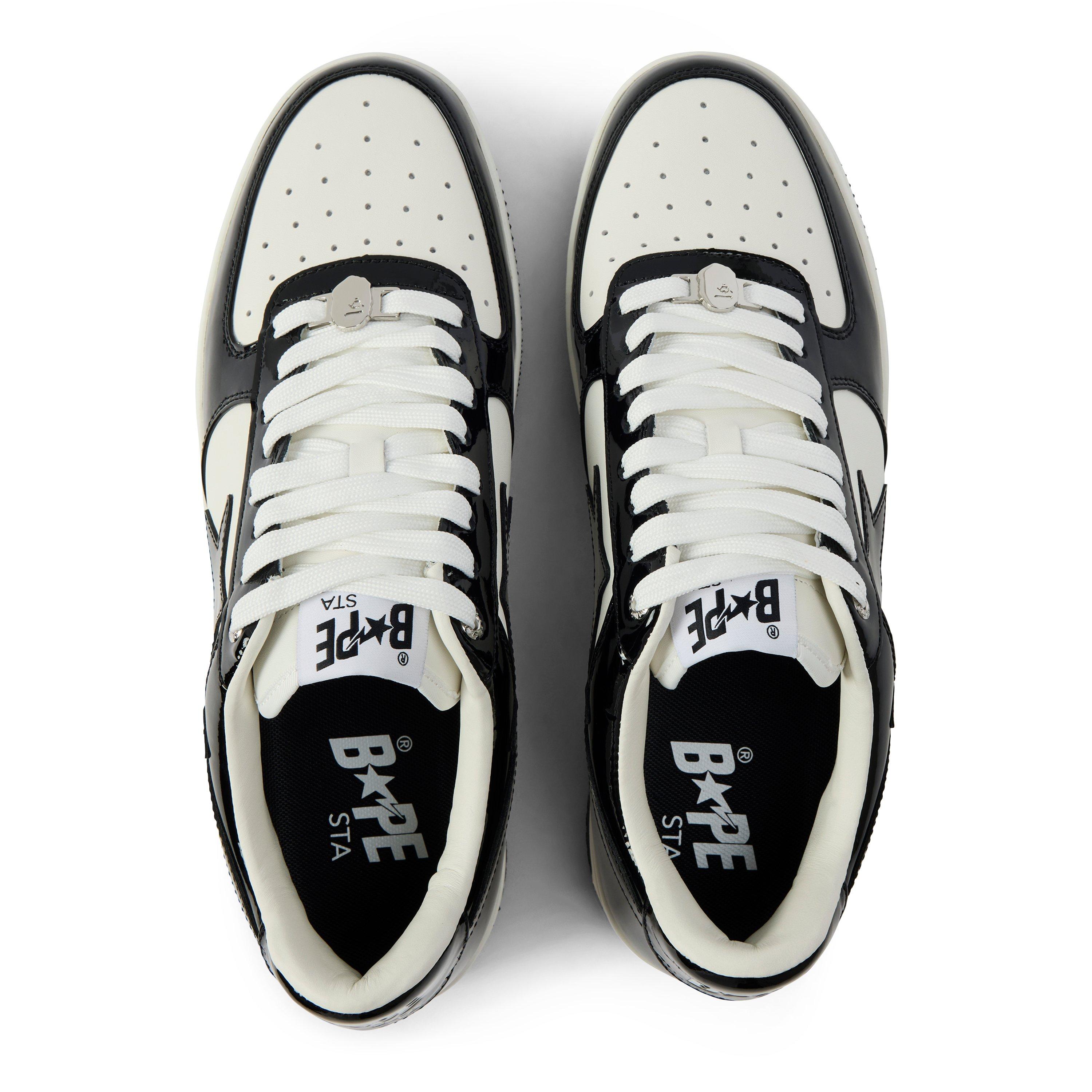 Black/White - A Bathing Ape - Men's Low-Top Trainers - 4