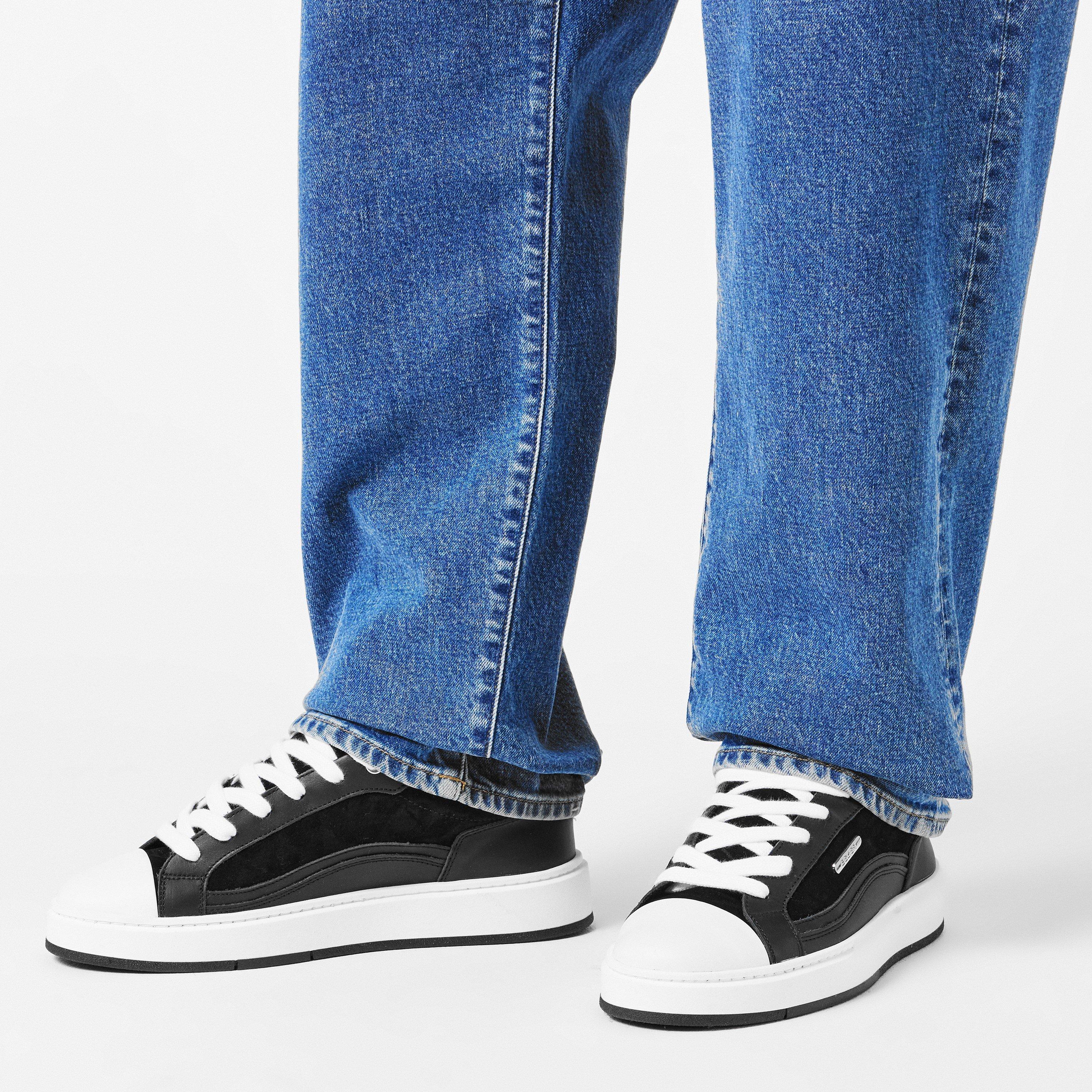 Black/White - BELIER - Men's Low-Top Trainers - 3