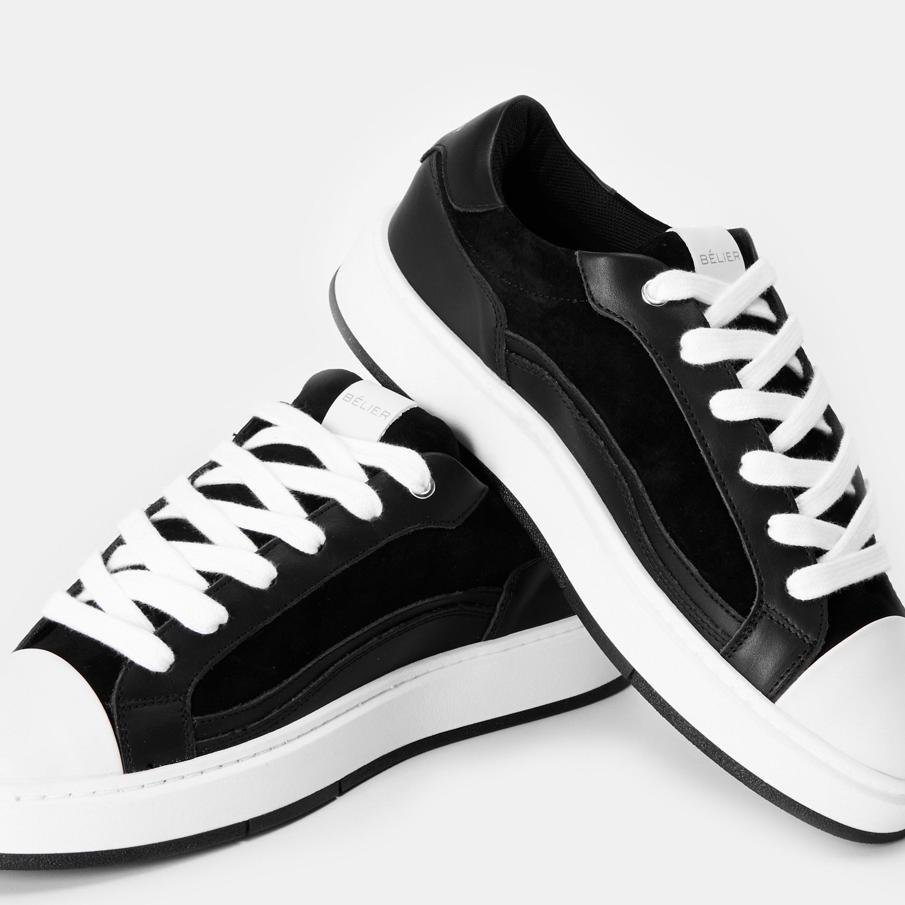 Black/White - BELIER - Men's Low-Top Trainers - 4