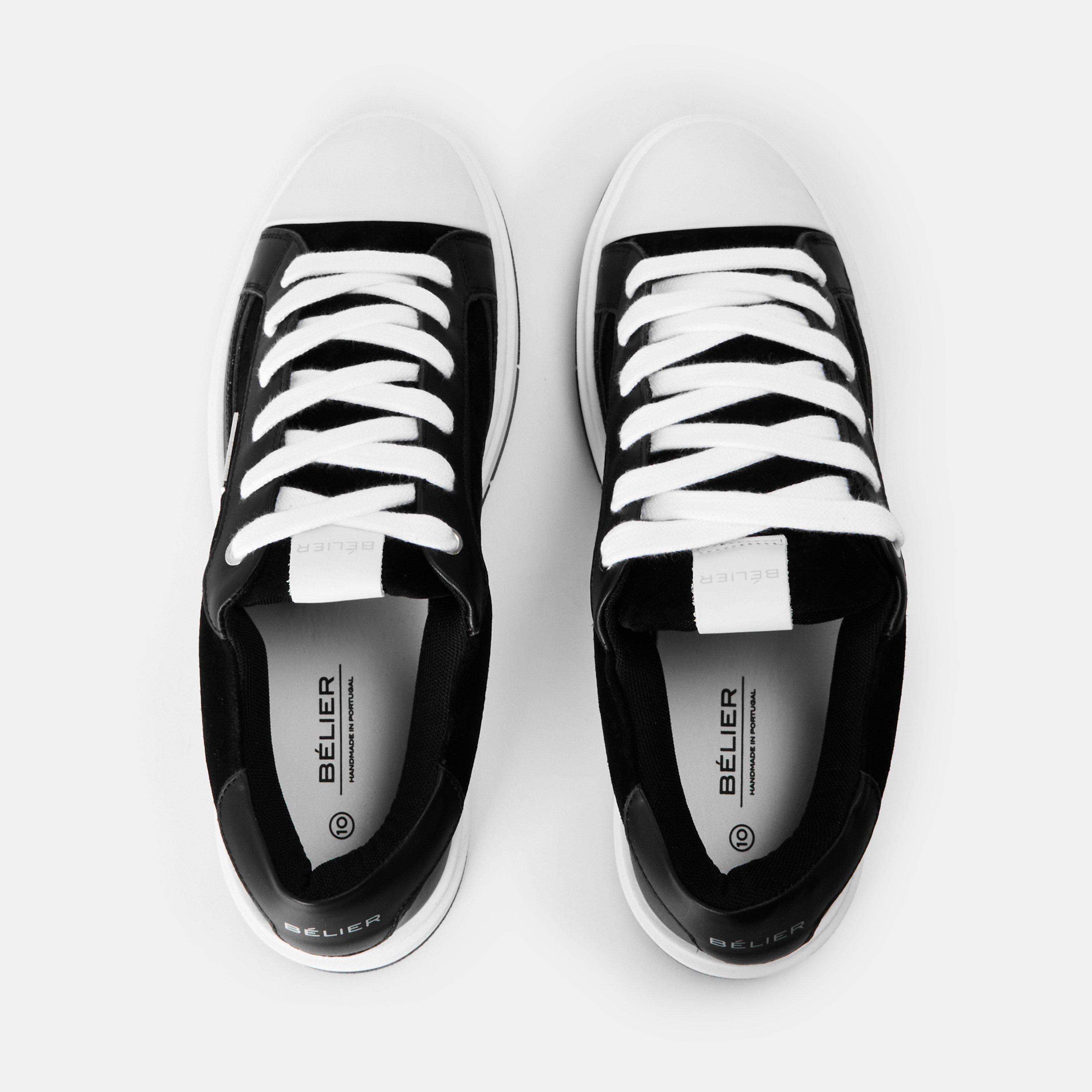 Black/White - BELIER - Men's Low-Top Trainers - 5