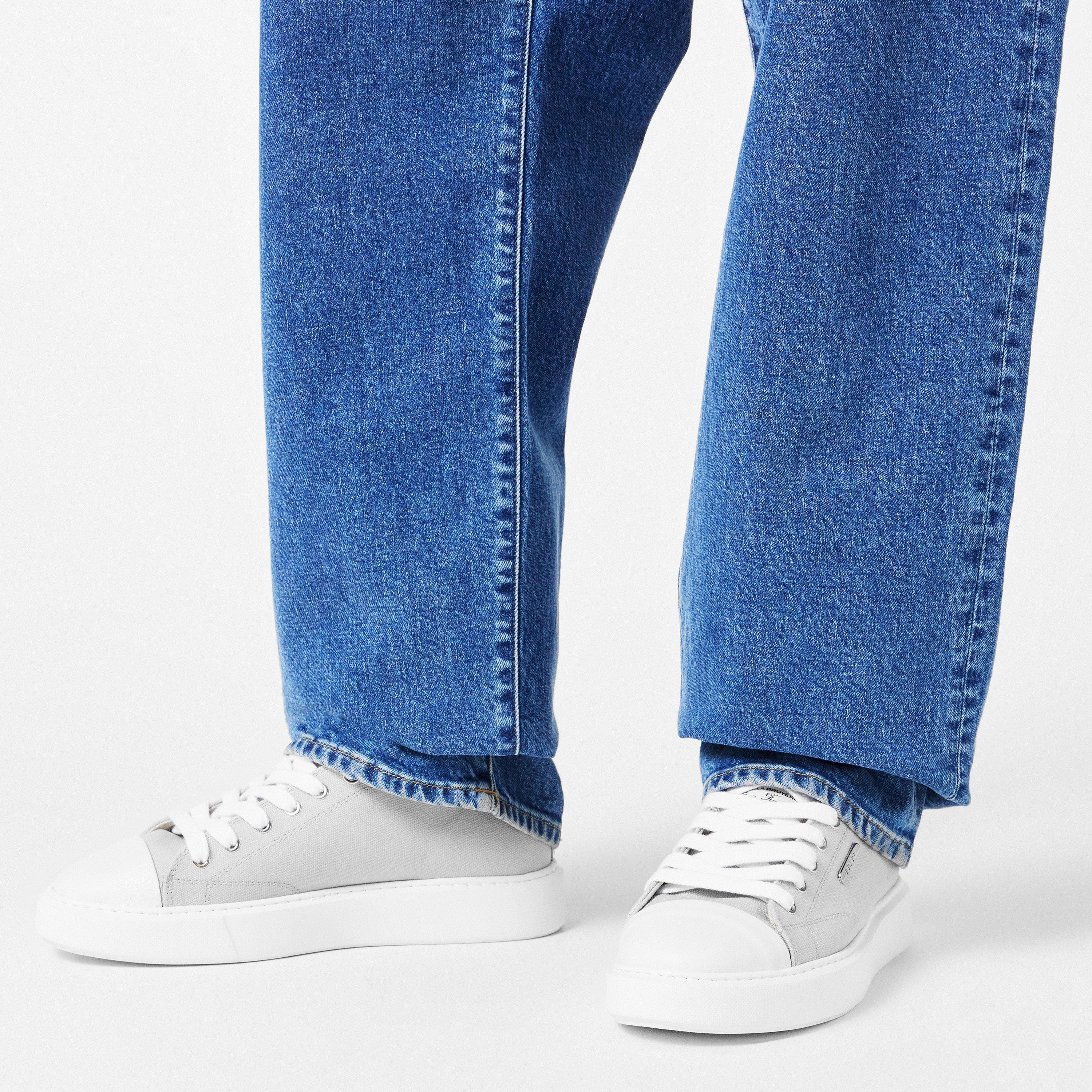 Grey/White - BELIER - Men's Low-Top Trainers - 3