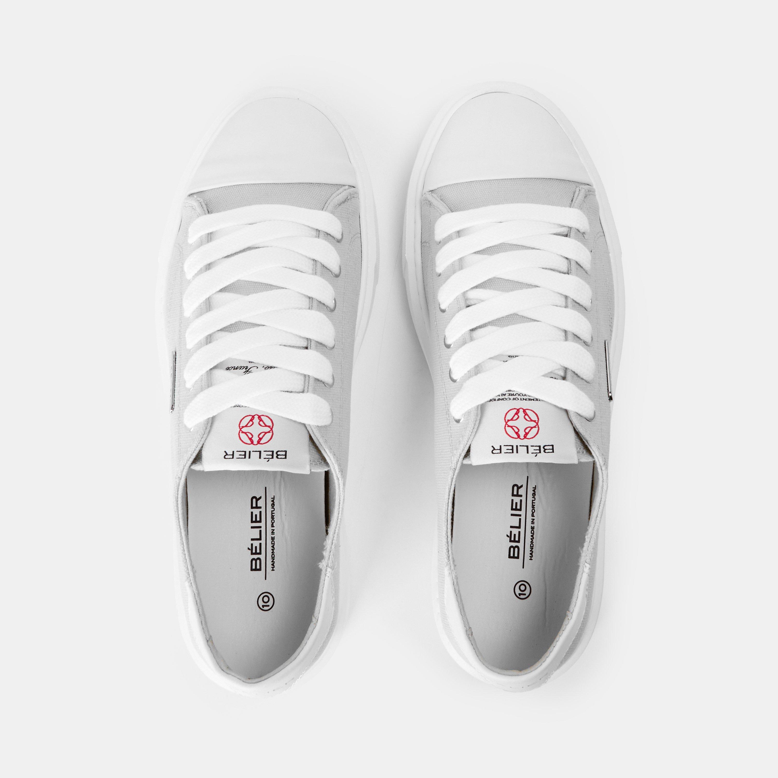 Grey/White - BELIER - Men's Low-Top Trainers - 5