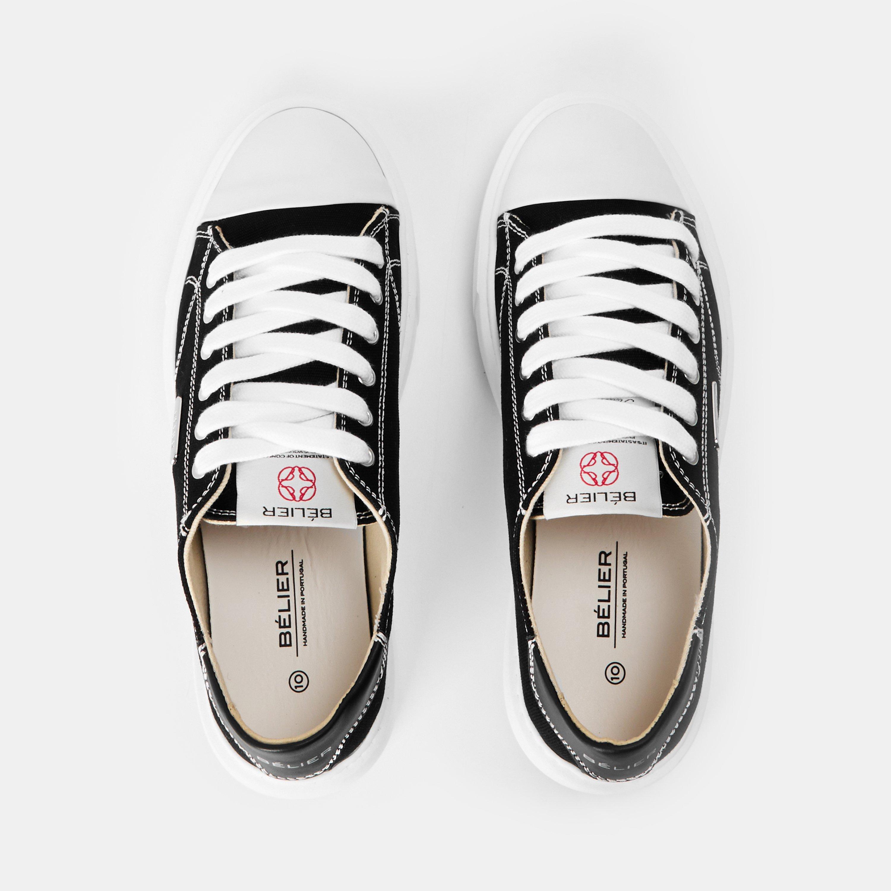 Black/White - BELIER - Men's Low-Top Trainers - 5