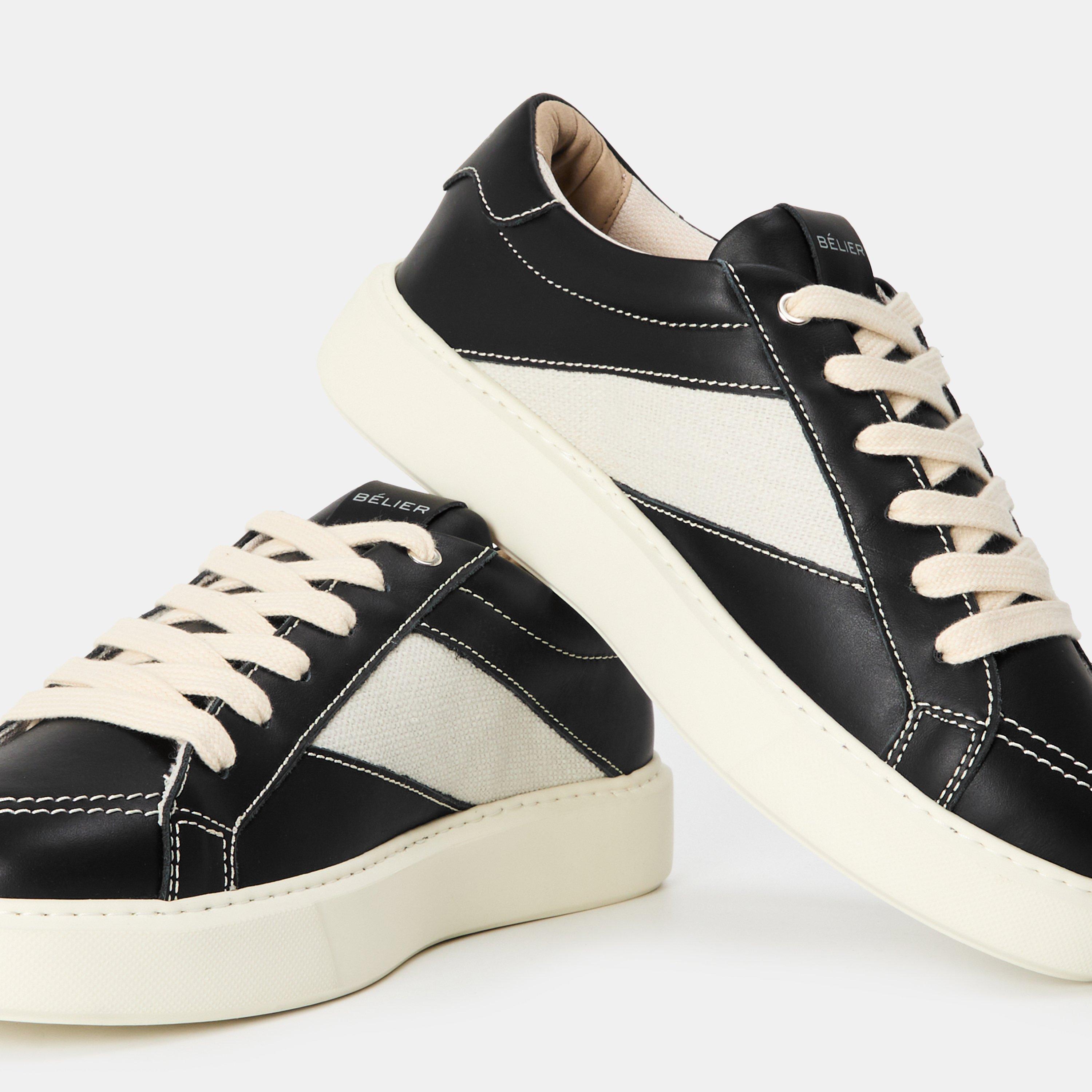 Black/O White - BELIER - Men's Low-Top Trainers - 4