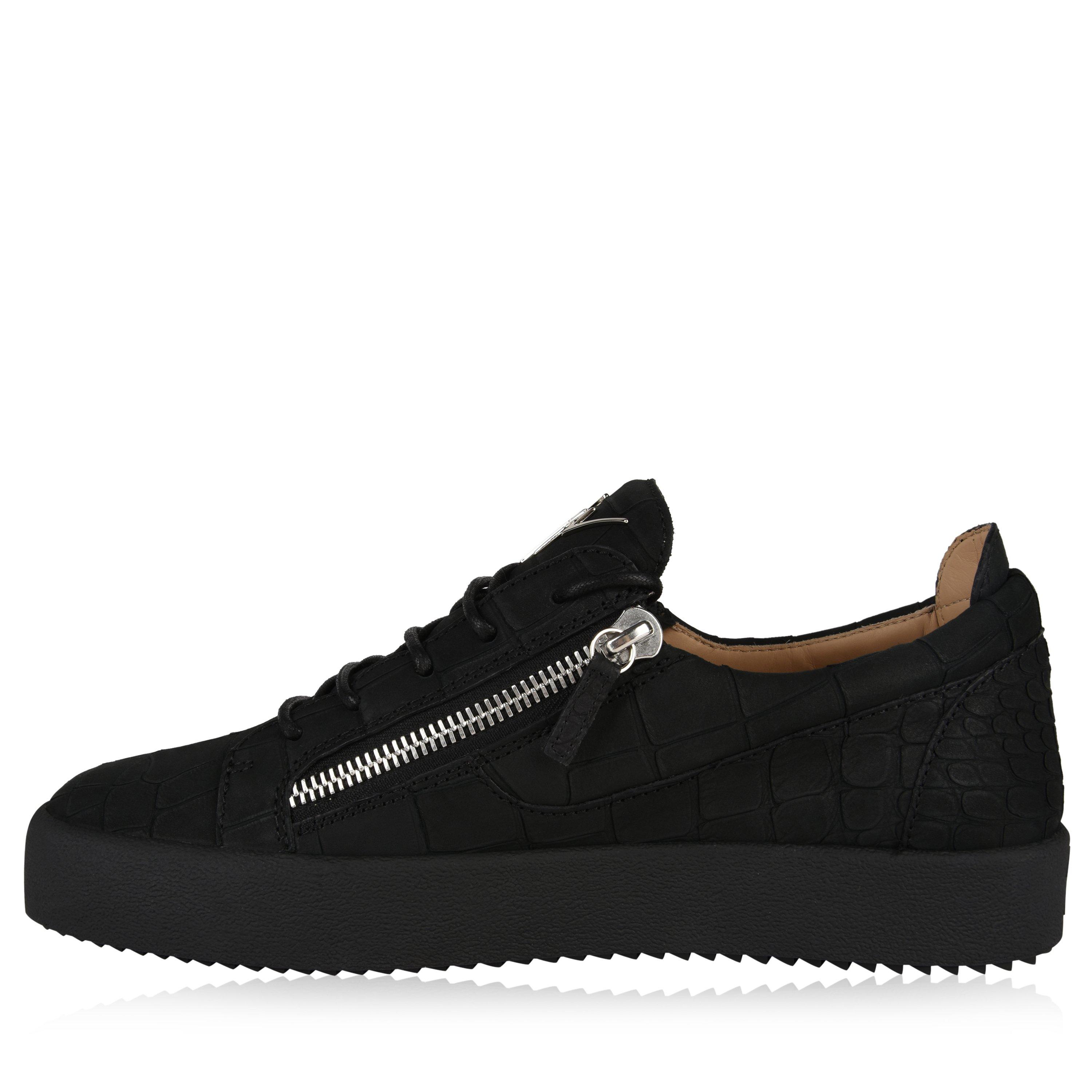 Nero Clarabella - Giuseppe Zanotti - Matte Crocodile Effect May Trainers - 3